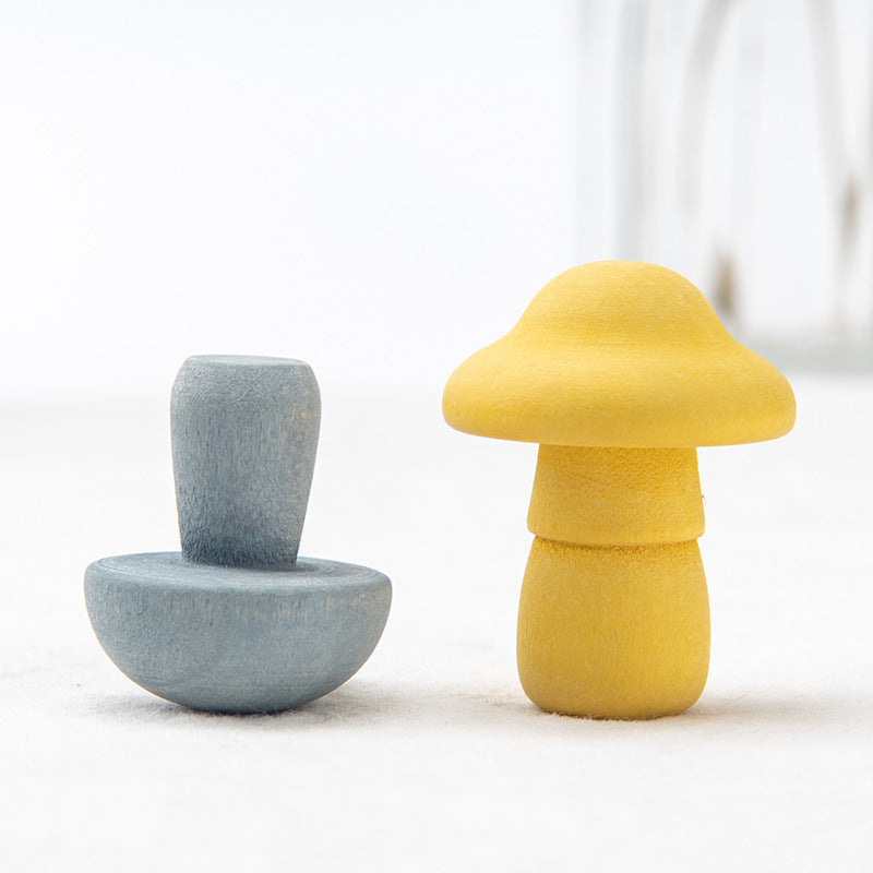 Montessori Simulation Wooden Mushroom Picking Game