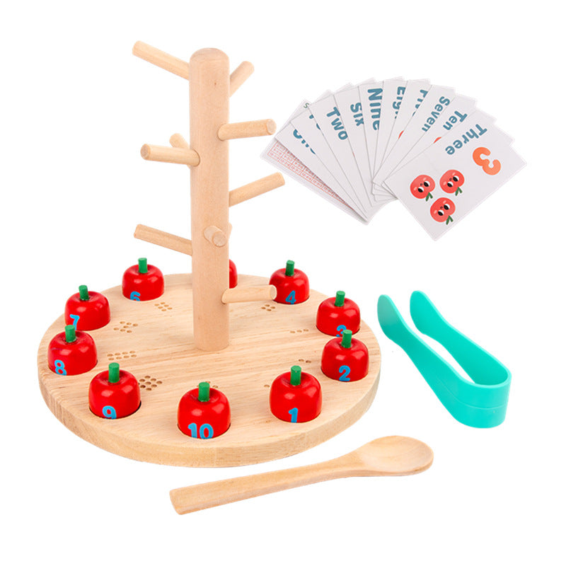 Montessori Fun Apple Picking Game – Children's Cognitive and Focus Training