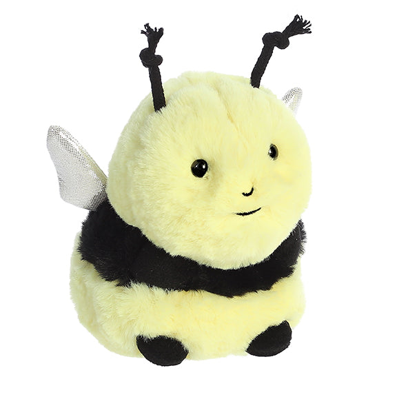 Rolly Pet Bee Happy Plush Toy Stuffed Animal, 5 in