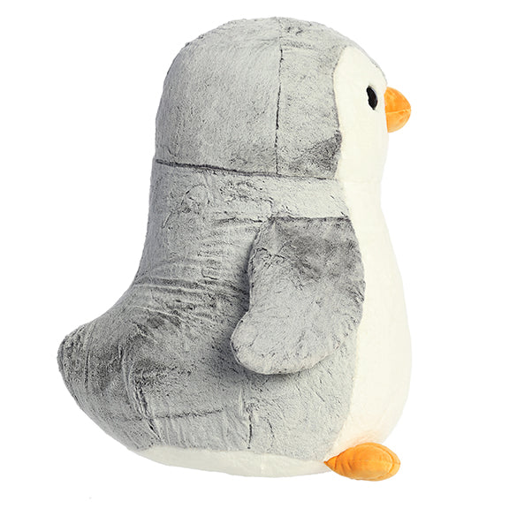 PomPom Penguin Gray Plush Toy Stuffed Animal, 34 in