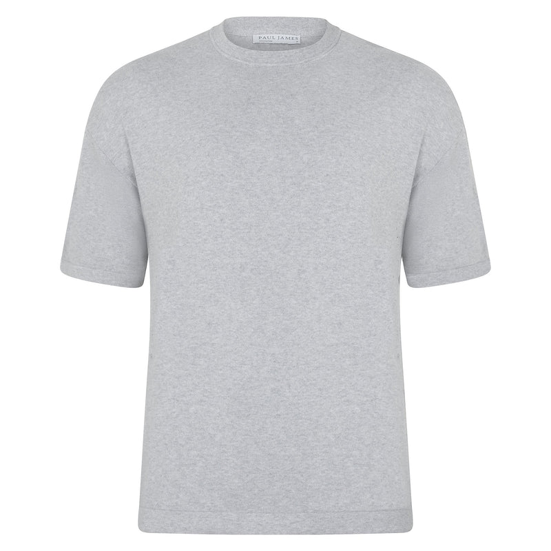 Womens Lightweight Cotton Oversized Knitted T-Shirt