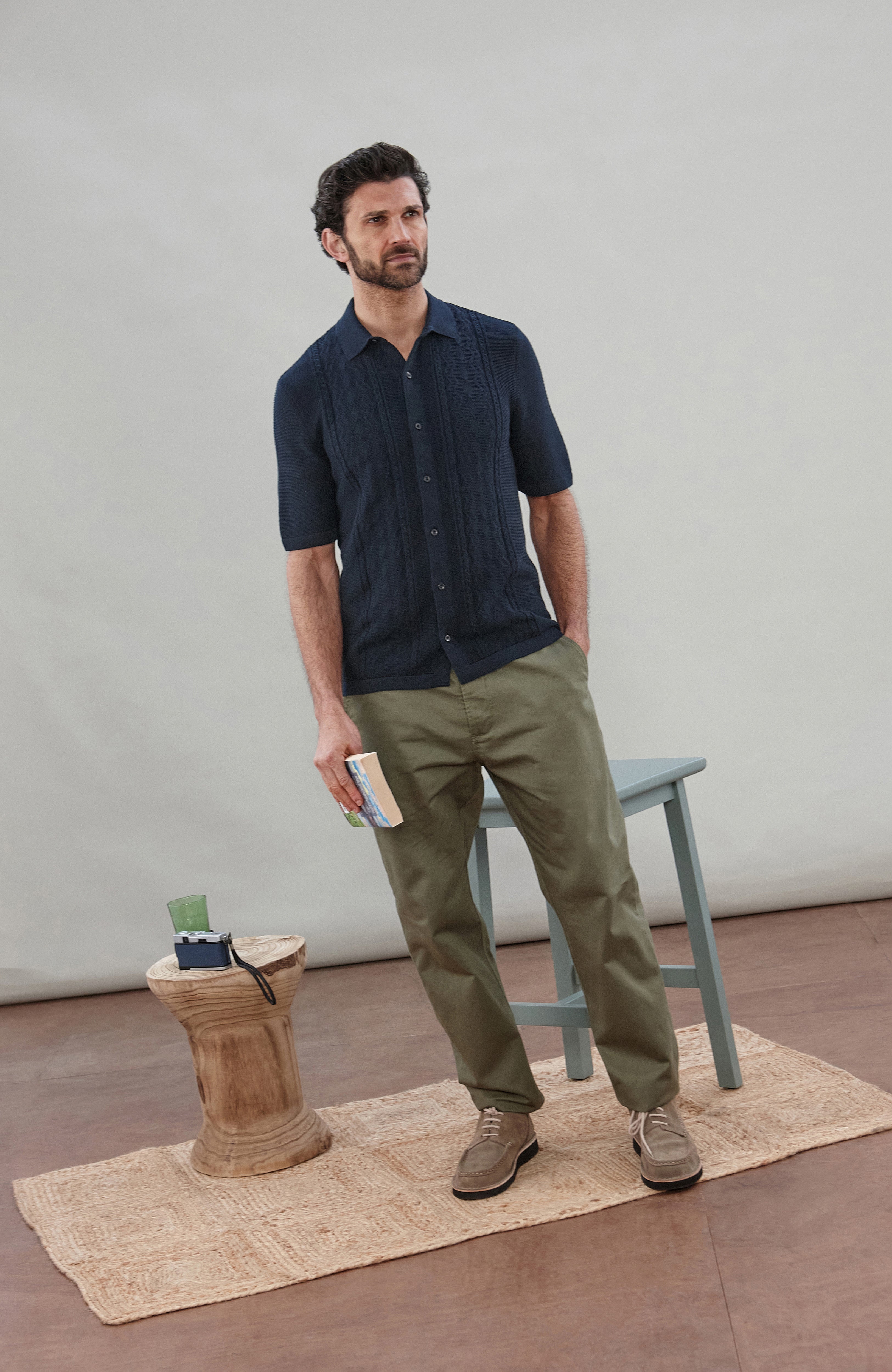 Mens Midweight Cotton Fishermans Shirt