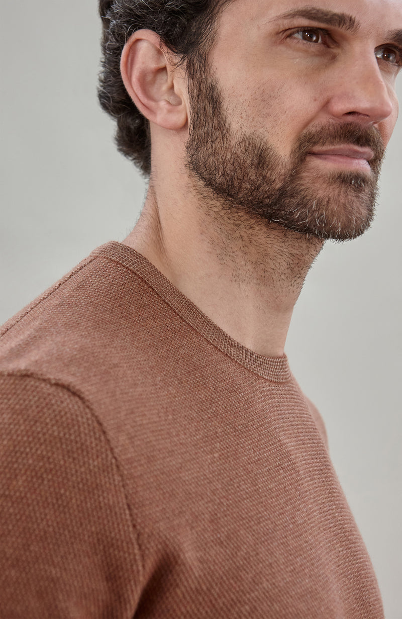 Mens Lightweight Cotton Baracao Textured T-Shirt