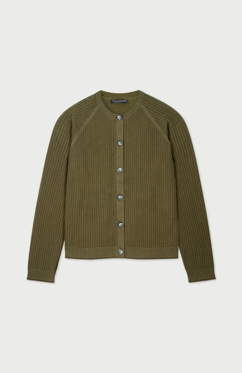 Womens Lightweight Cotton Textured Cardigan