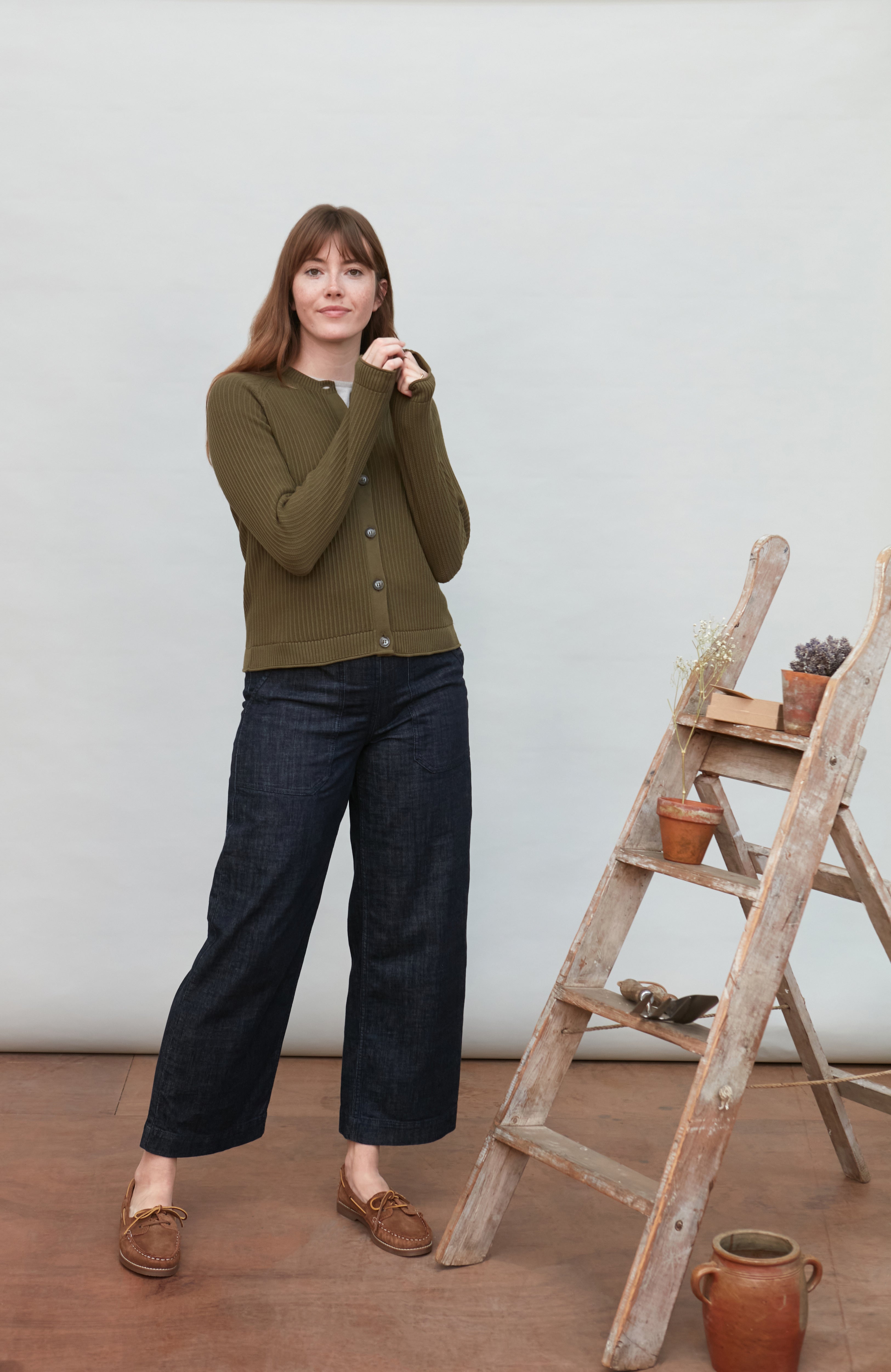Womens Lightweight Cotton Textured Cardigan