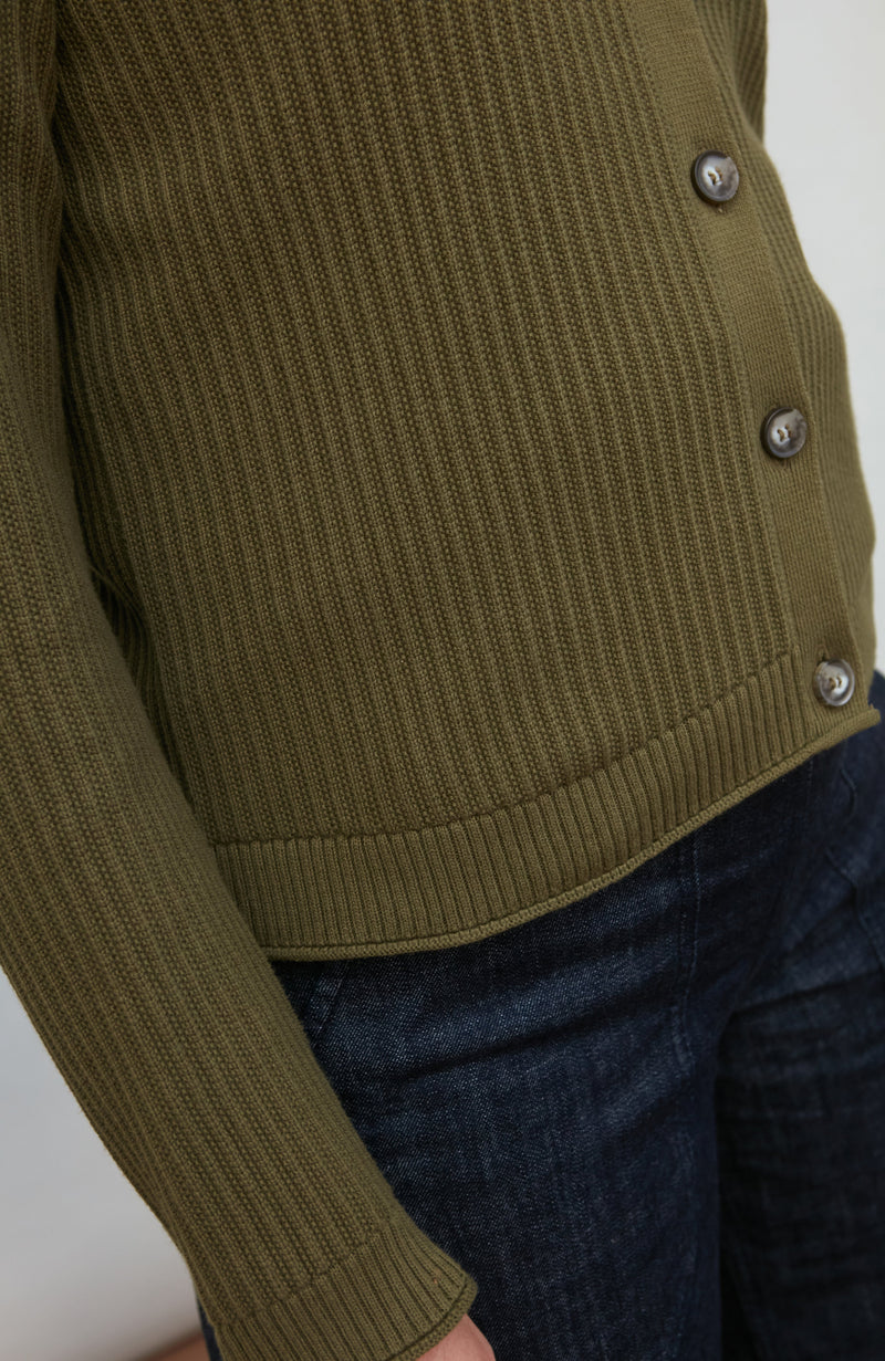 Womens Lightweight Cotton Textured Cardigan