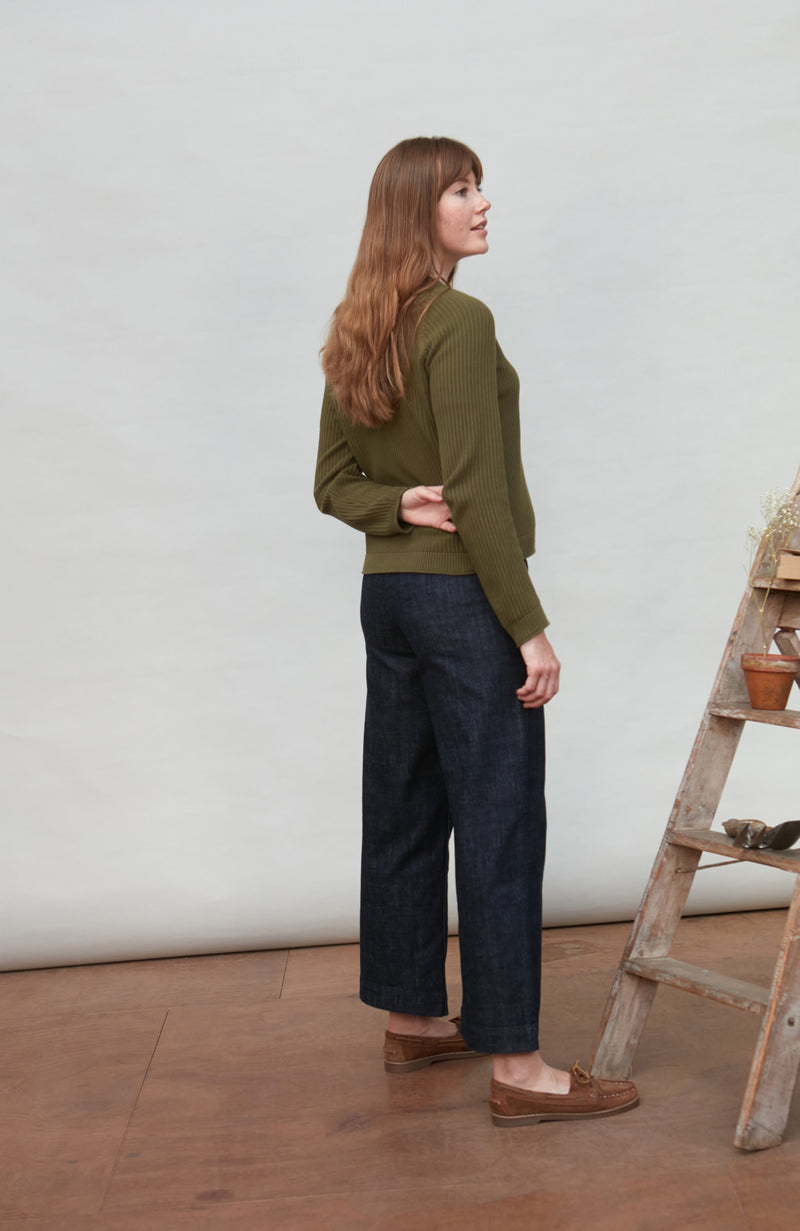 Womens Lightweight Cotton Textured Cardigan