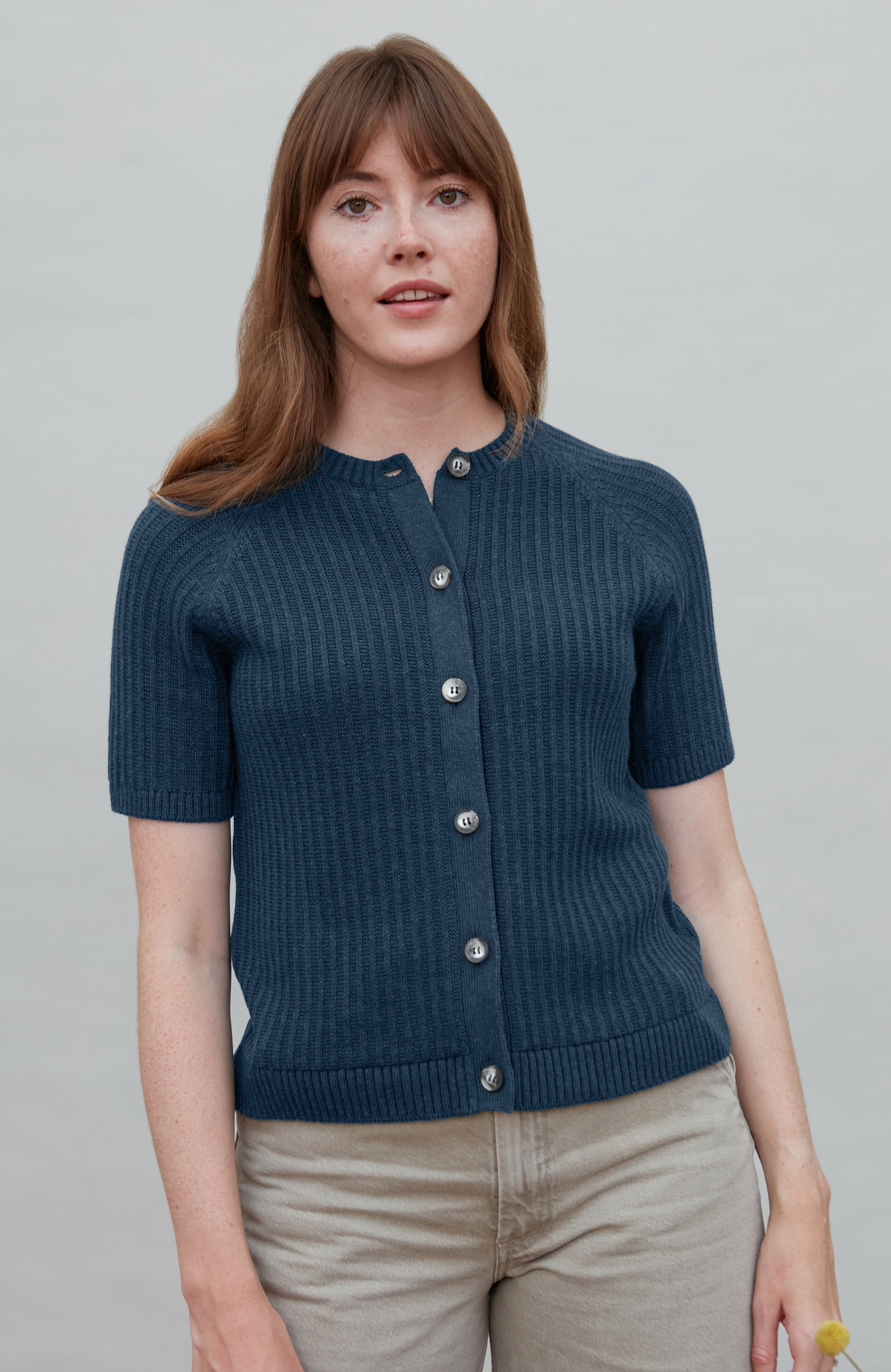 Womens Lightweight Cotton Tansey Button Through Top