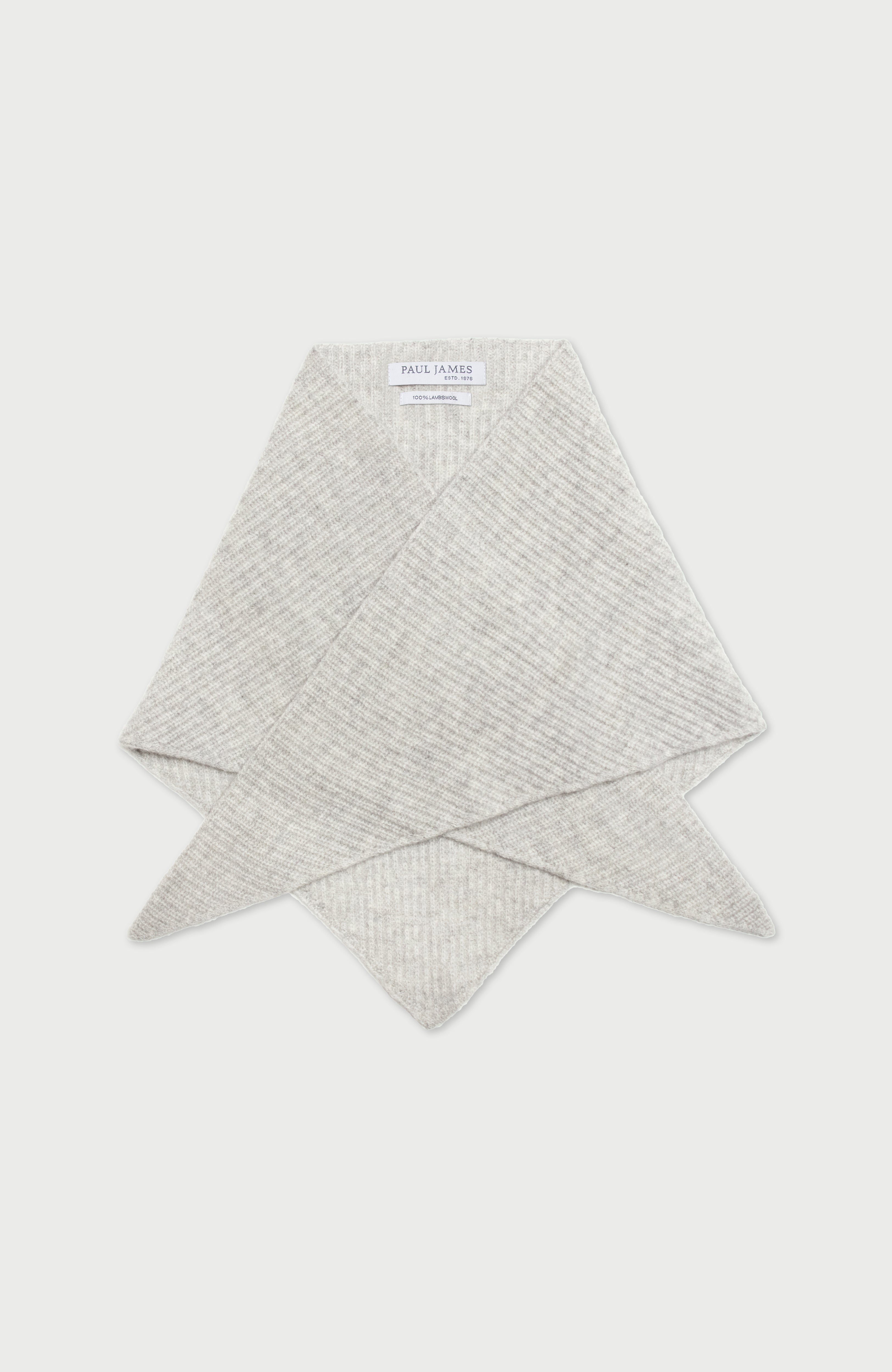Lambswool Ribbed Triangle Scarf