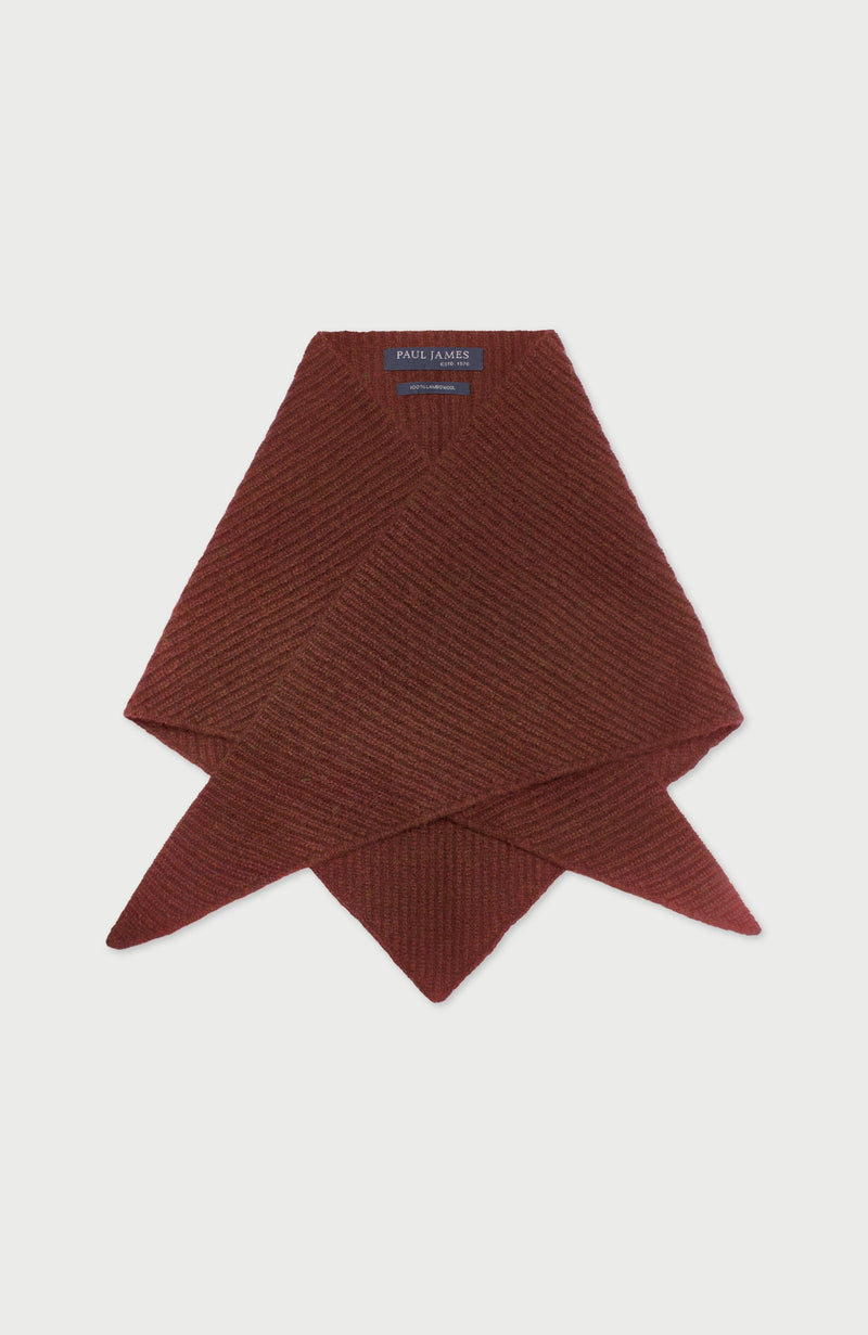 Lambswool Ribbed Triangle Scarf