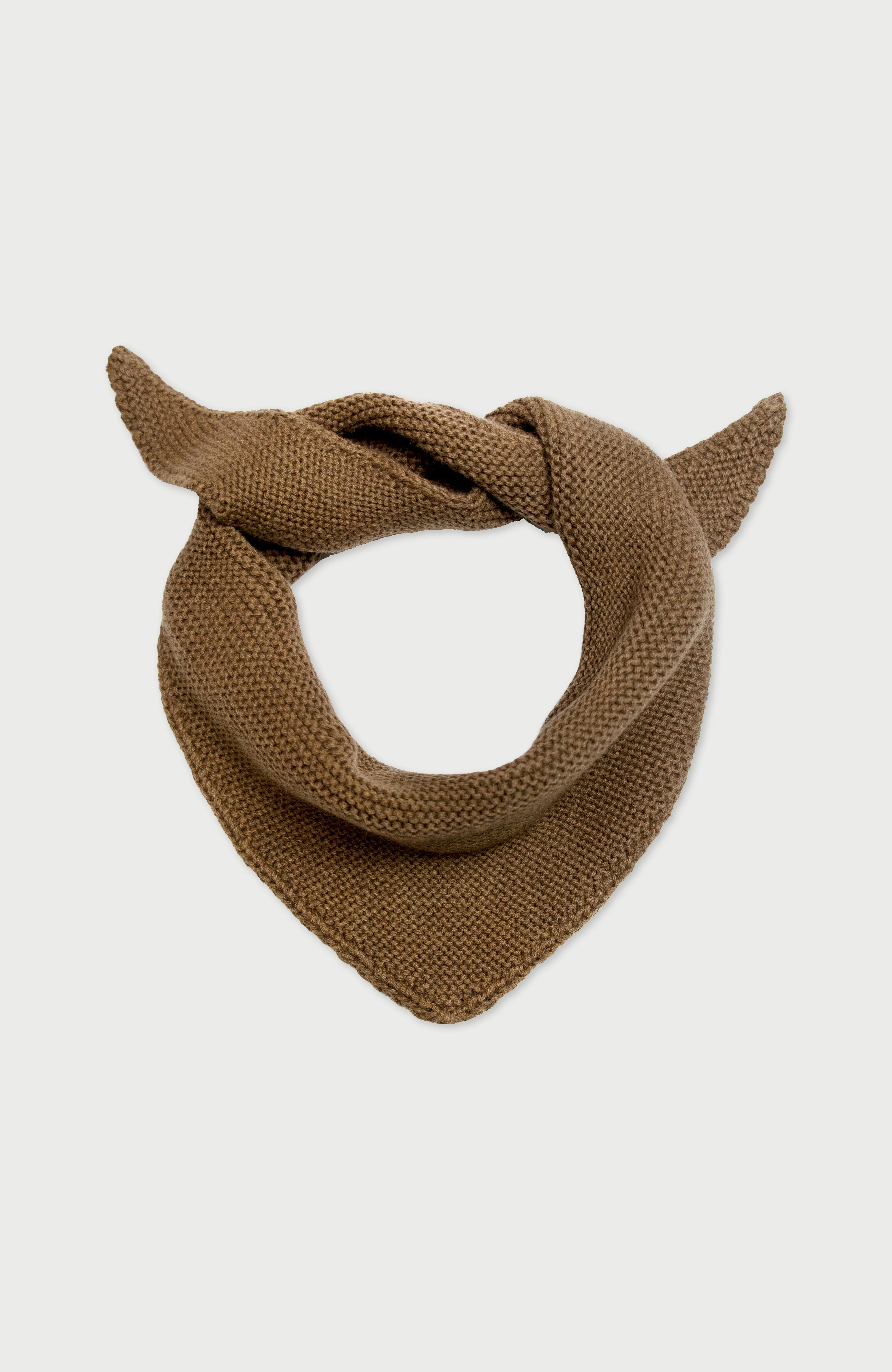 Cotton Garter Knit Mini Neckerchief