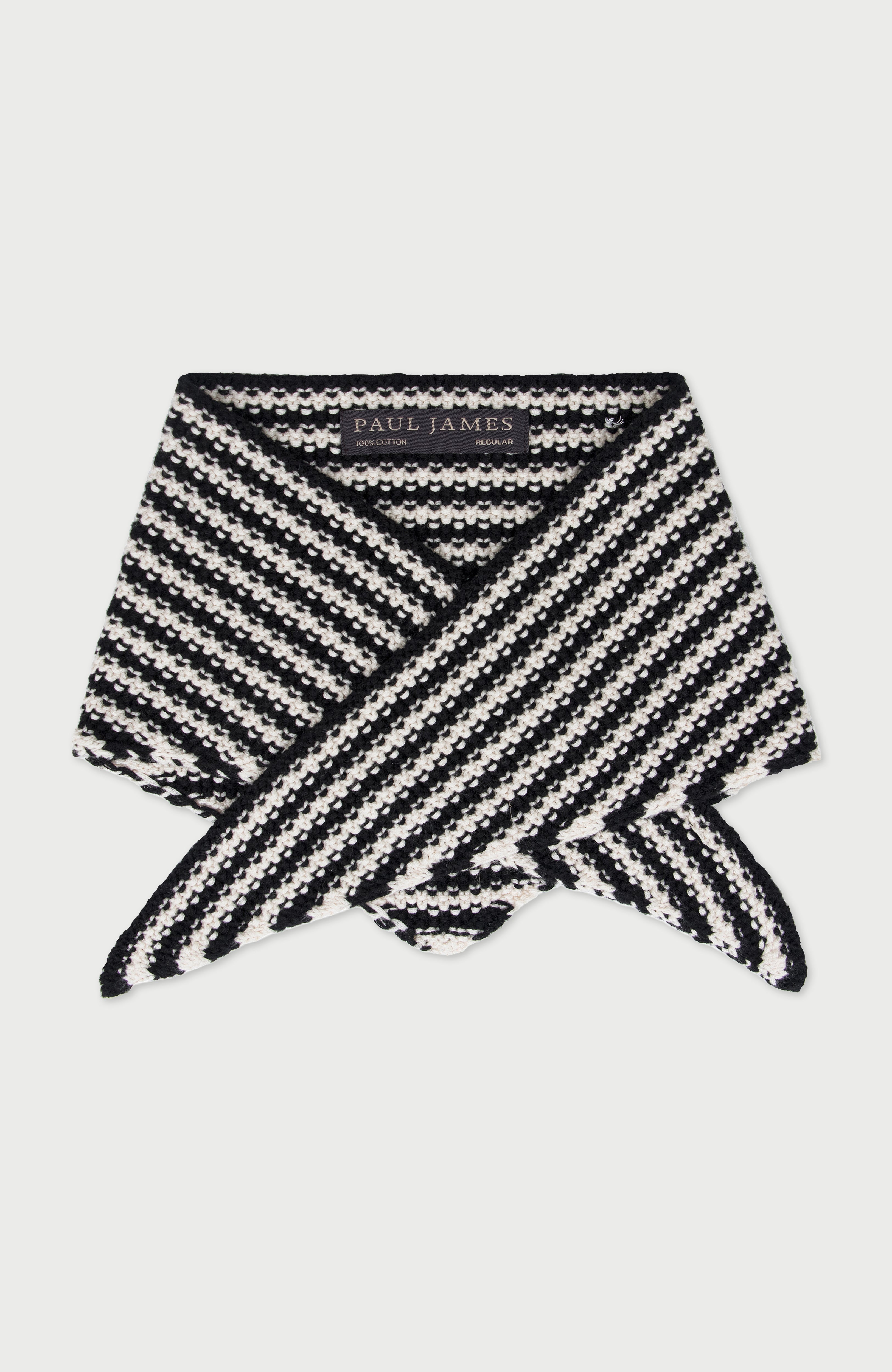 Cotton Textured Stripe Mini Neckerchief