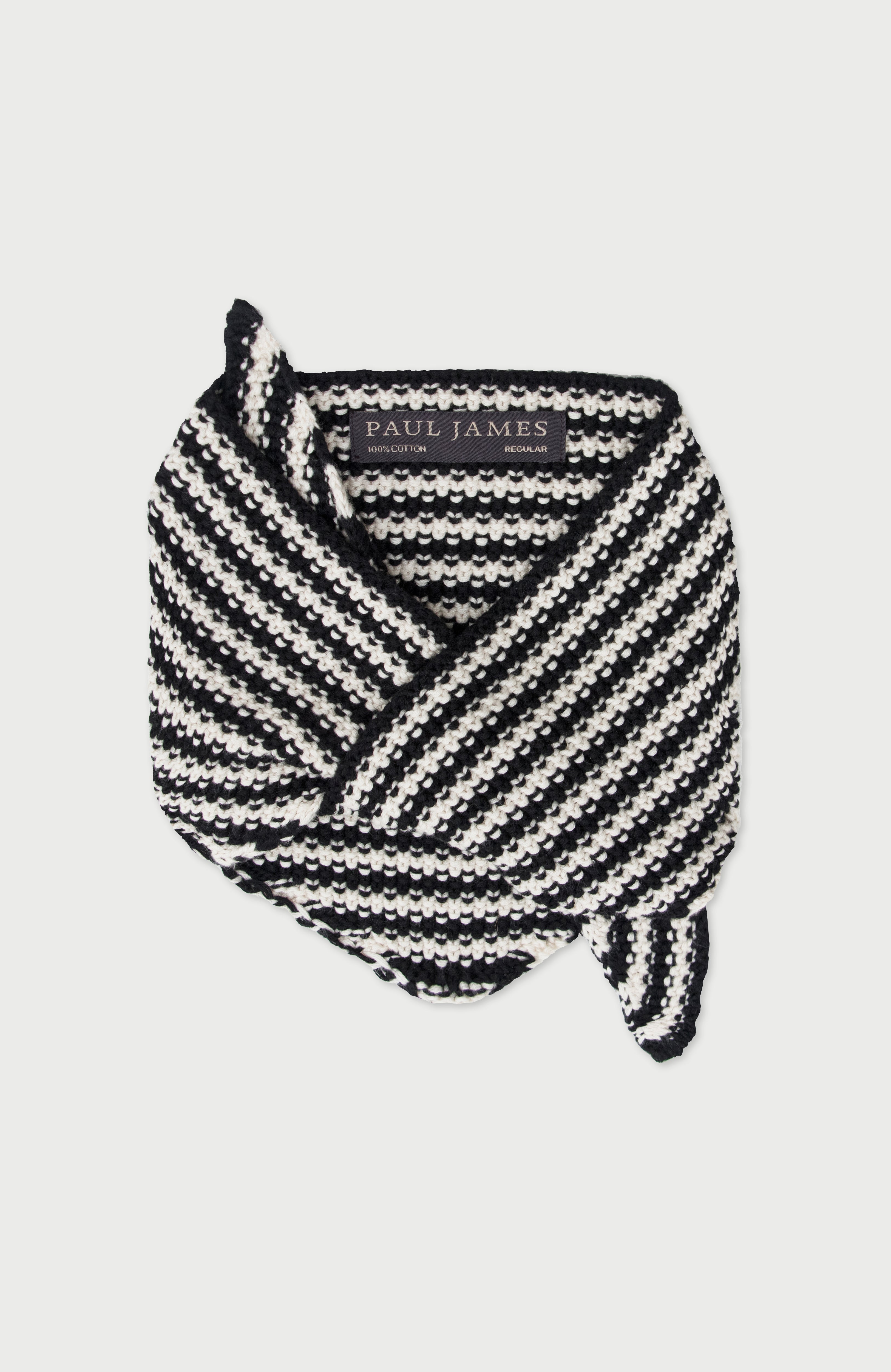 Cotton Textured Stripe Mini Neckerchief