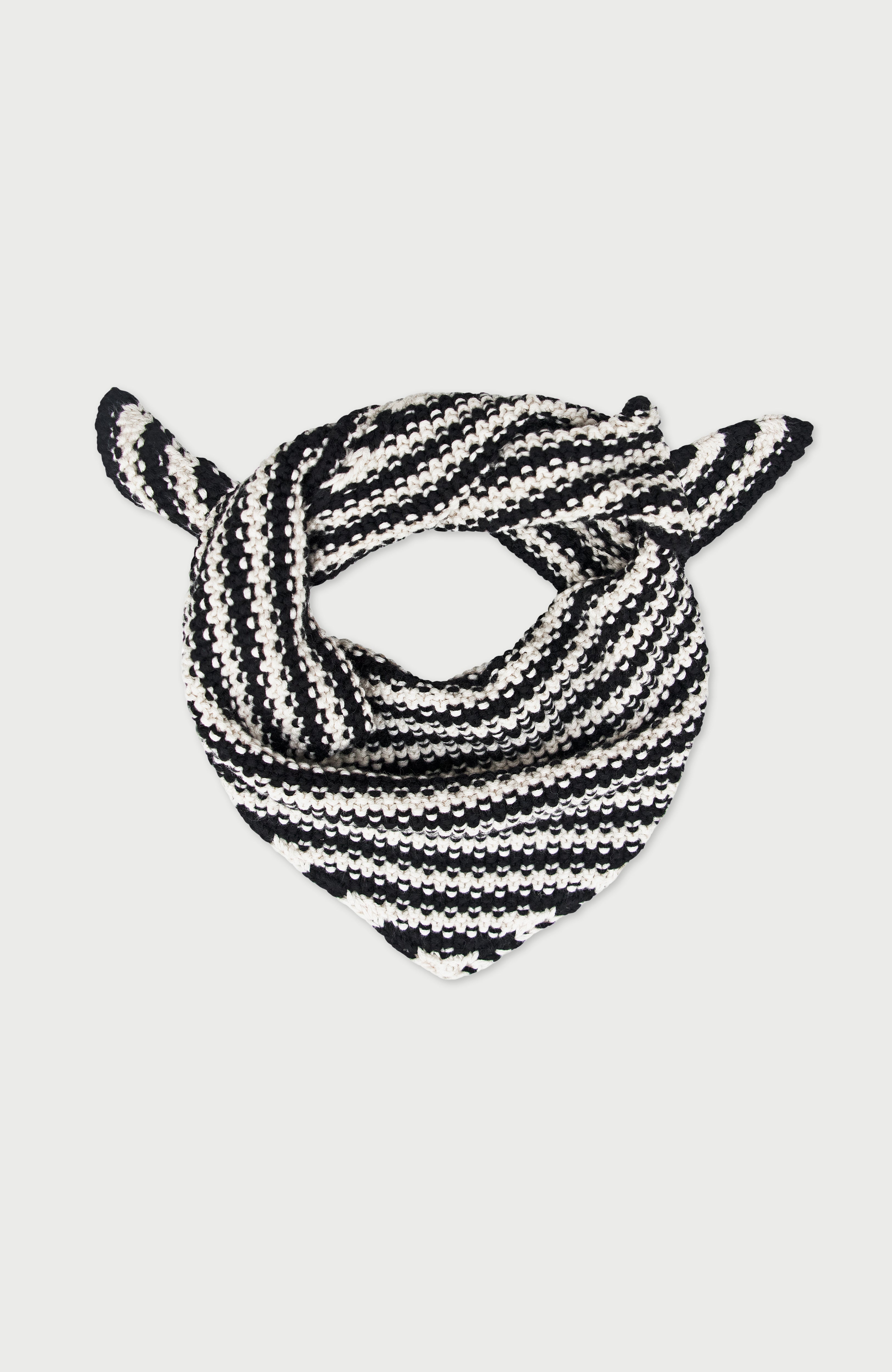 Cotton Textured Stripe Mini Neckerchief