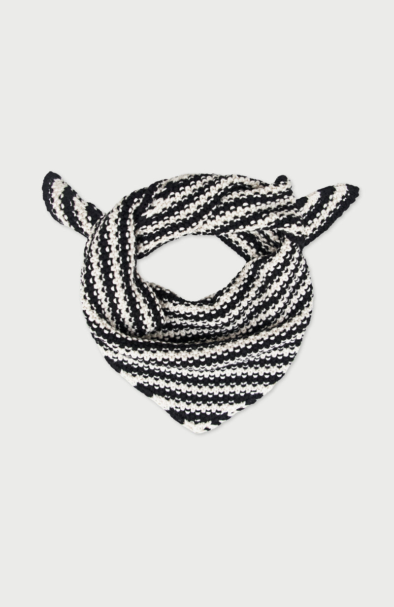 Cotton Textured Stripe Mini Neckerchief