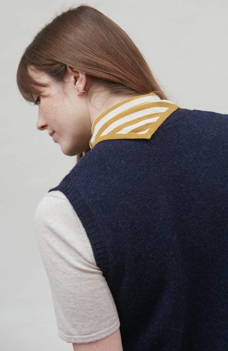 Organic Cotton Linen Striped Mini Neckerchief