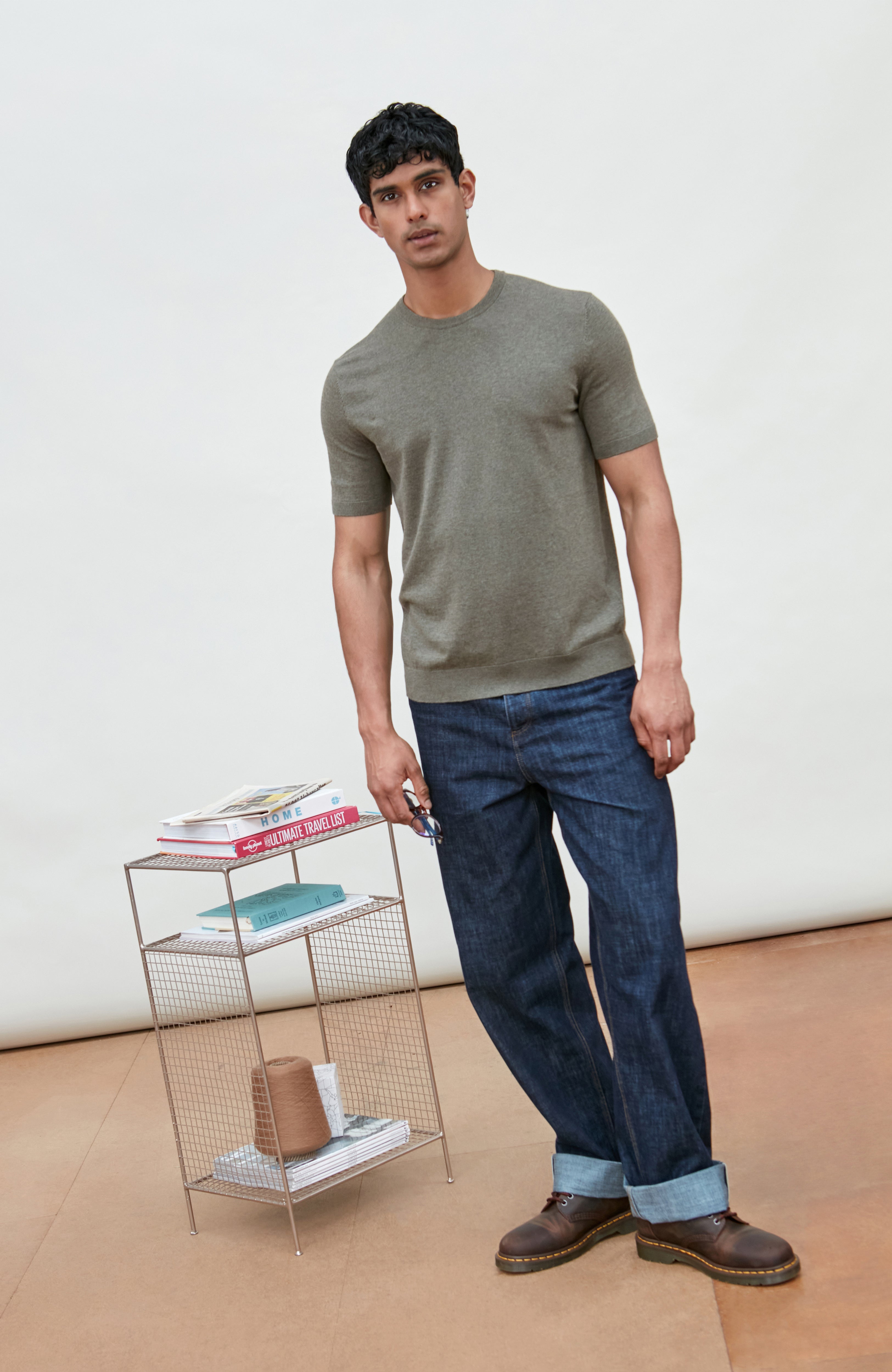 Mens Ultra Fine Cotton Short Sleeve Jumper