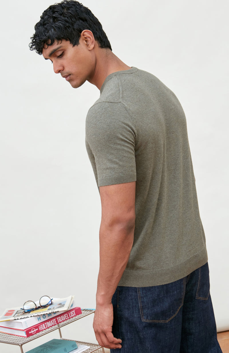 Mens Ultra Fine Cotton Short Sleeve Jumper