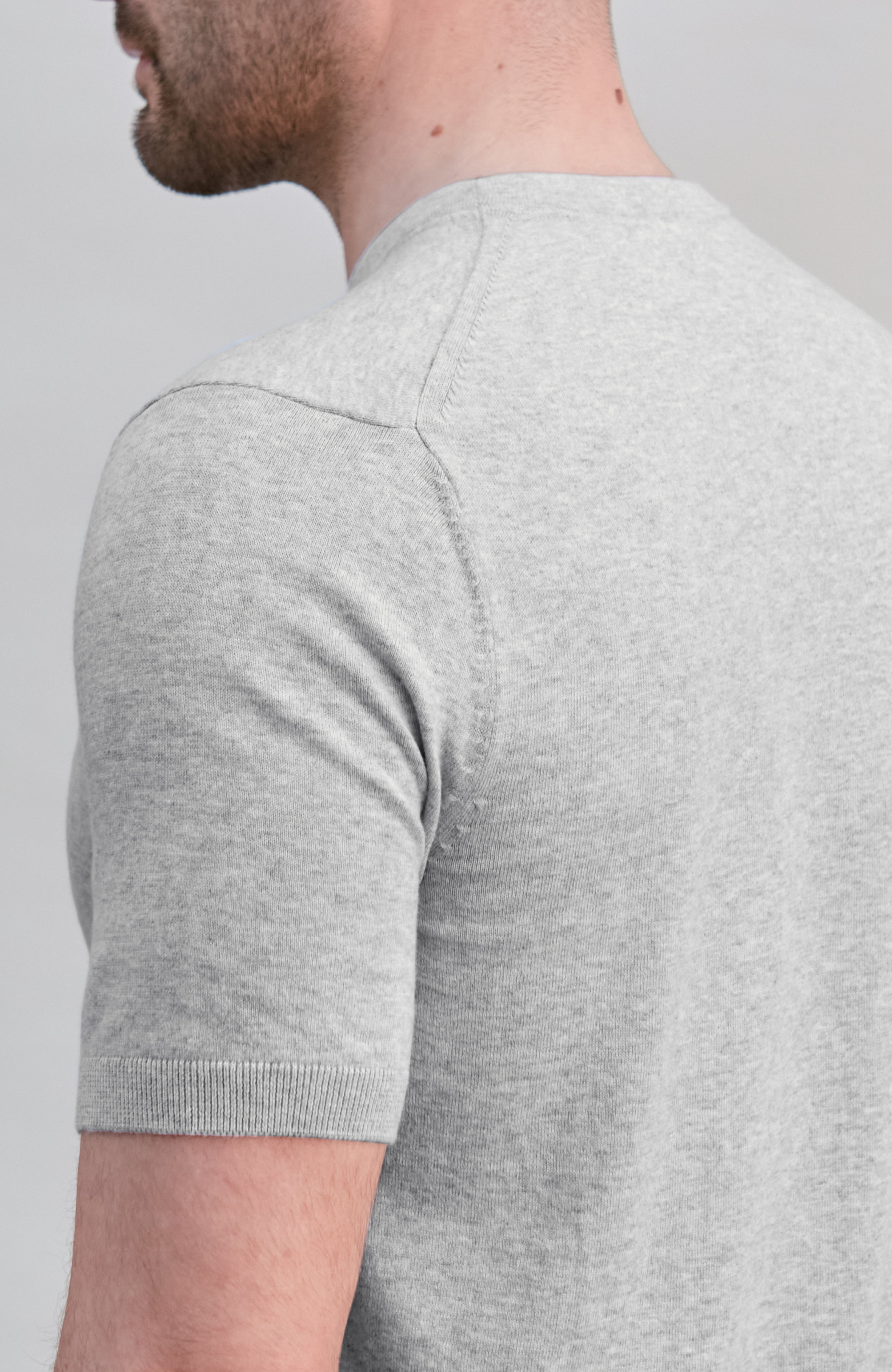 Mens Ultra Fine Cotton Short Sleeve Jumper