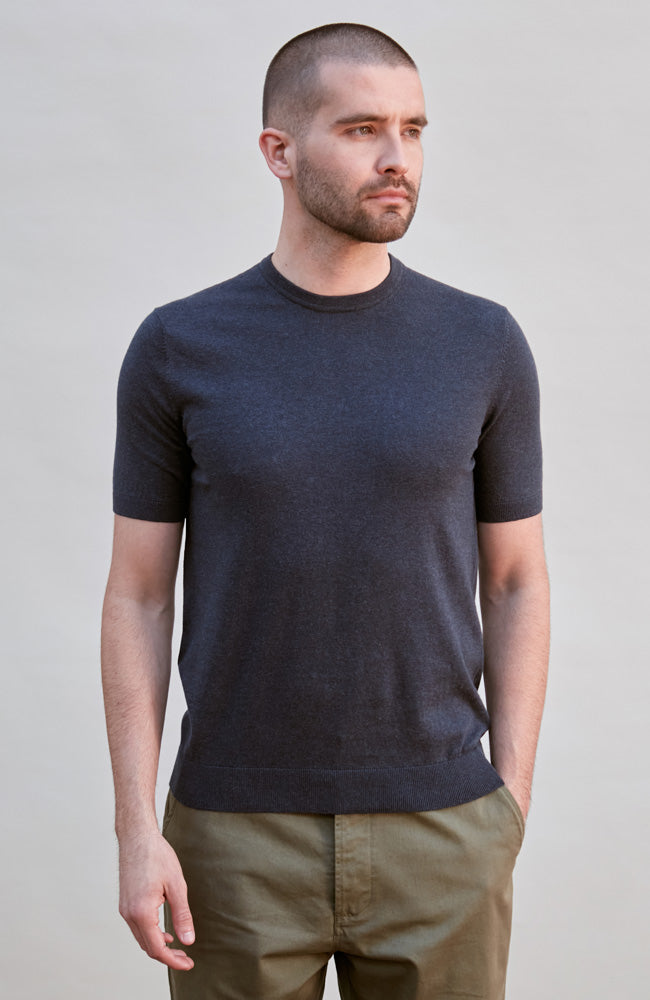 Mens Ultra Fine Cotton Short Sleeve Jumper