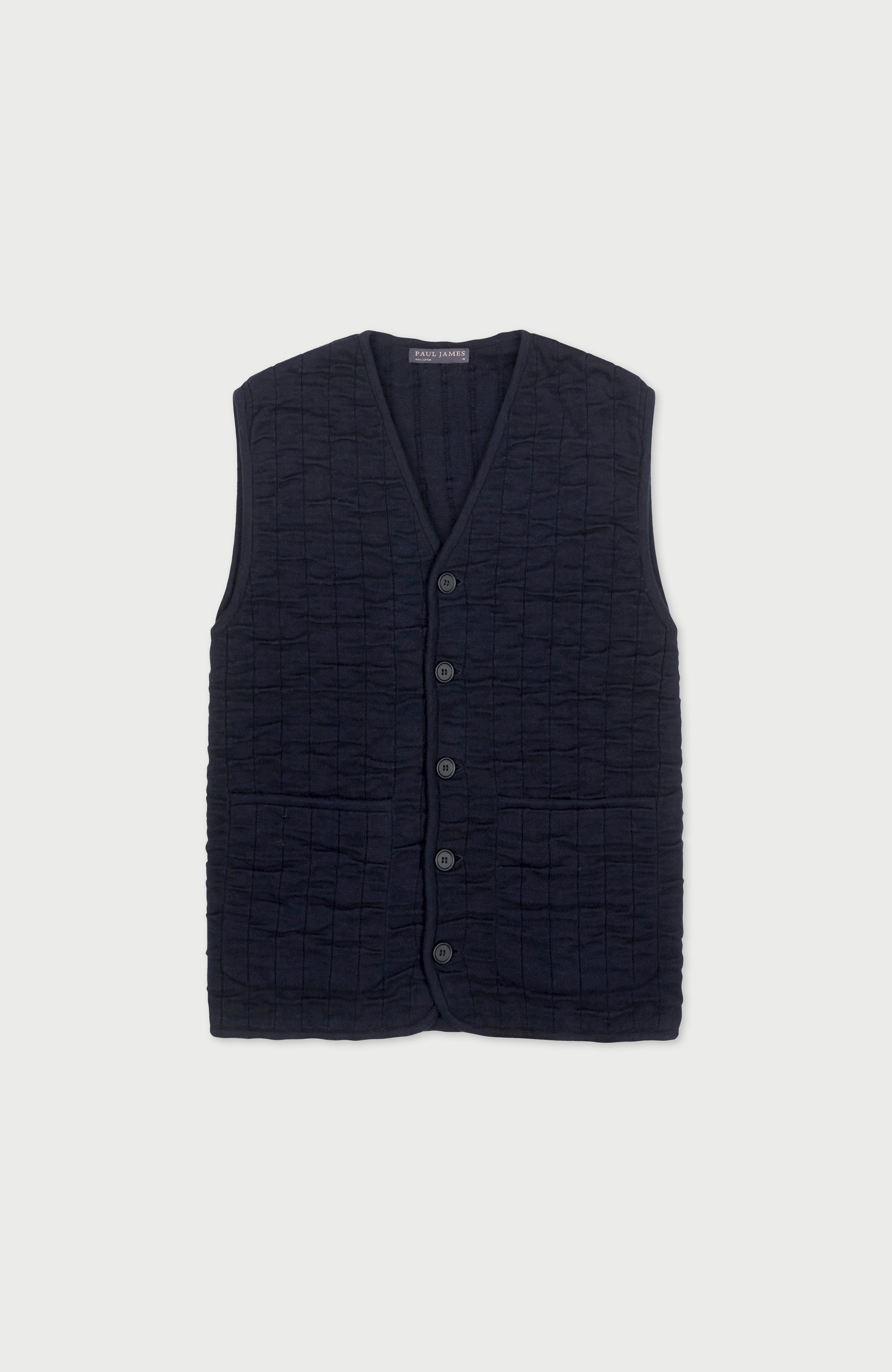Mens Cotton Quilted Knitted Gilet
