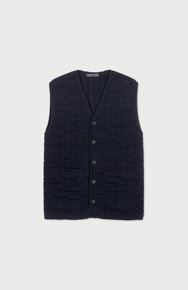 Mens Cotton Quilted Knitted Gilet