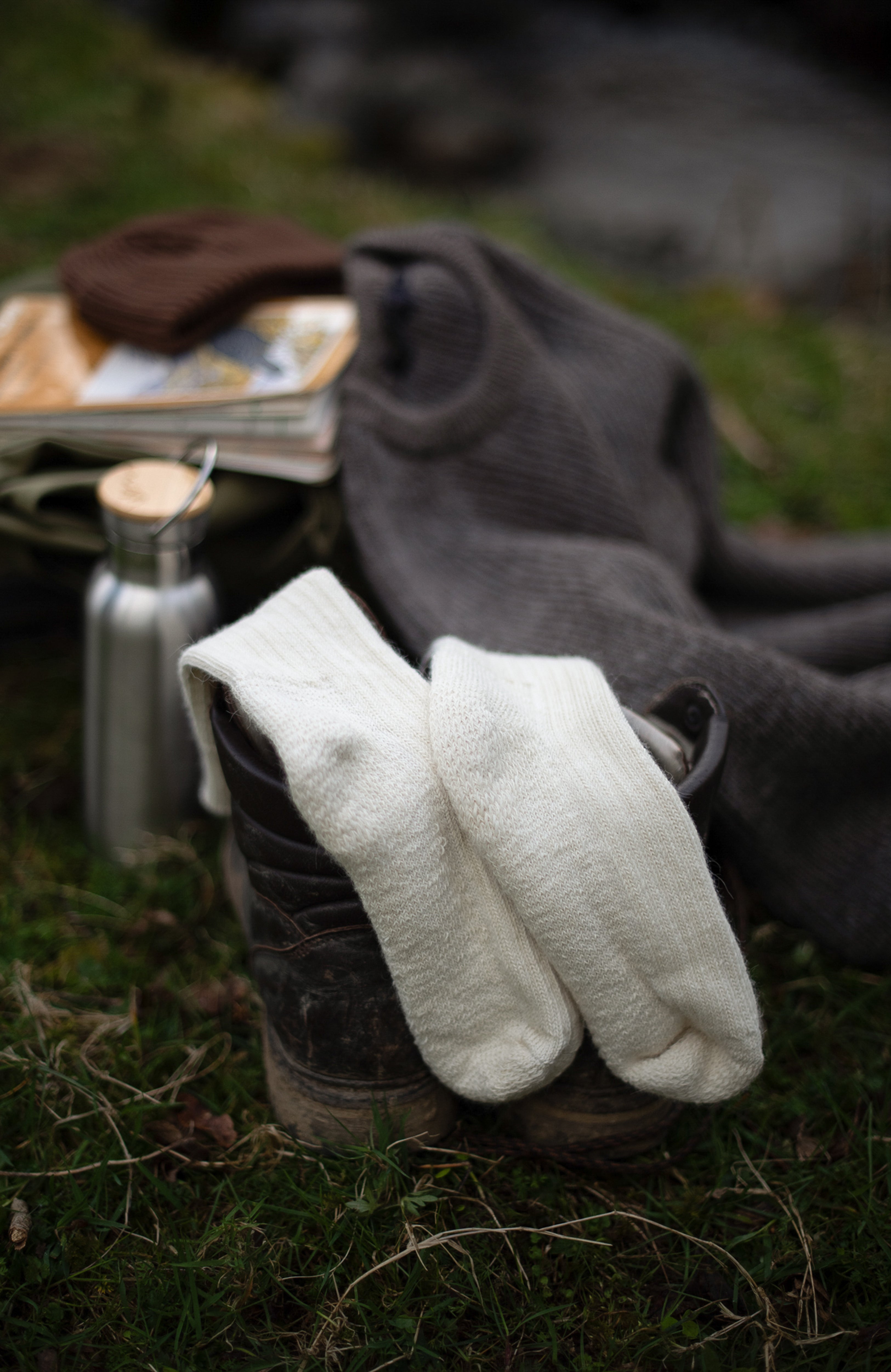 Alpaca Cushion Sole Walking Socks
