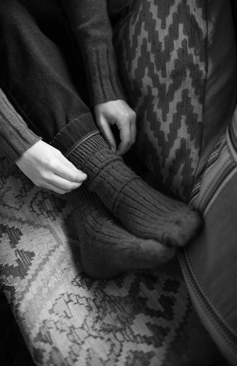 Alpaca Cushion Sole Walking Socks