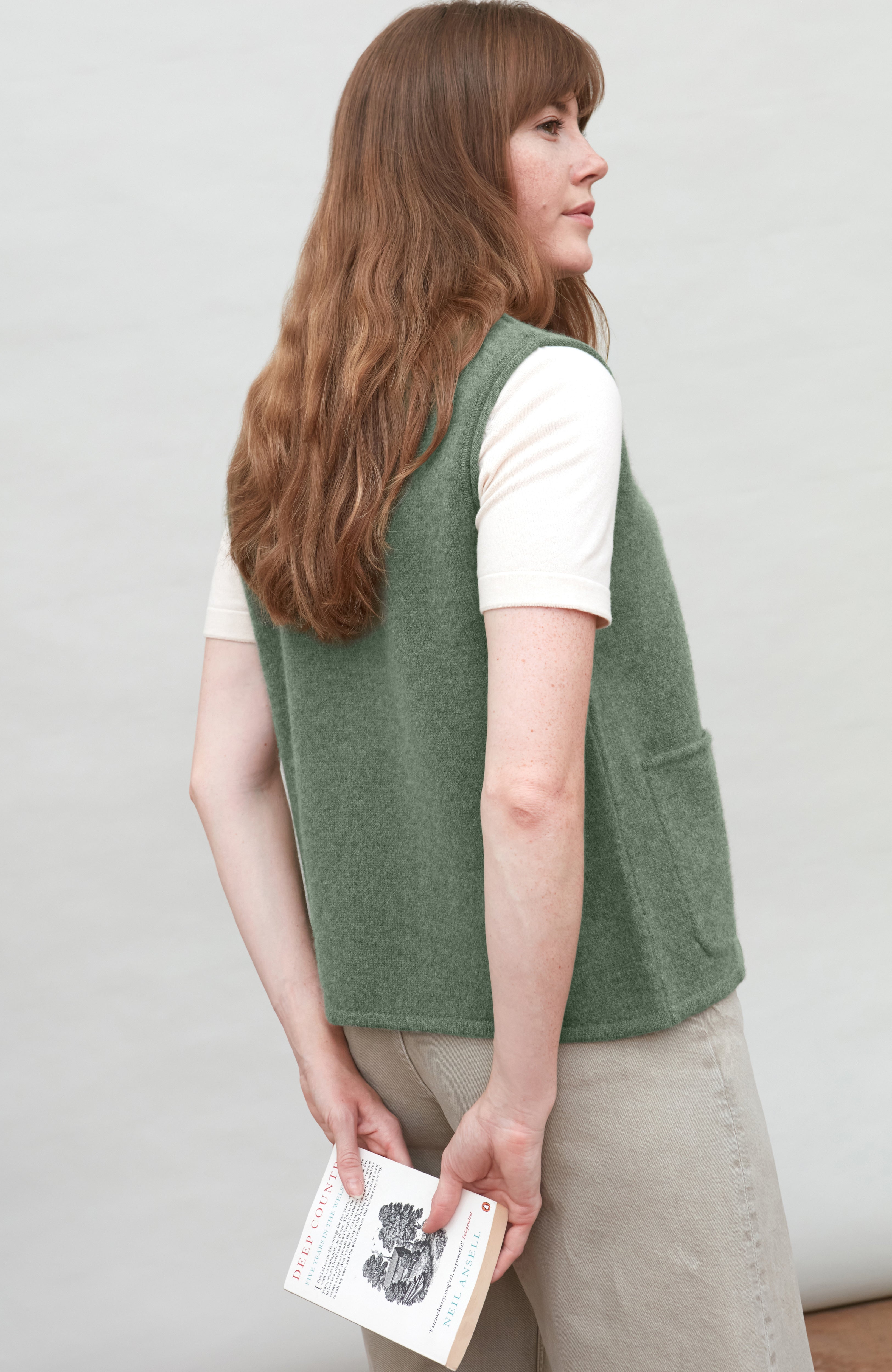 Womens Lambswool Knitted Gilet
