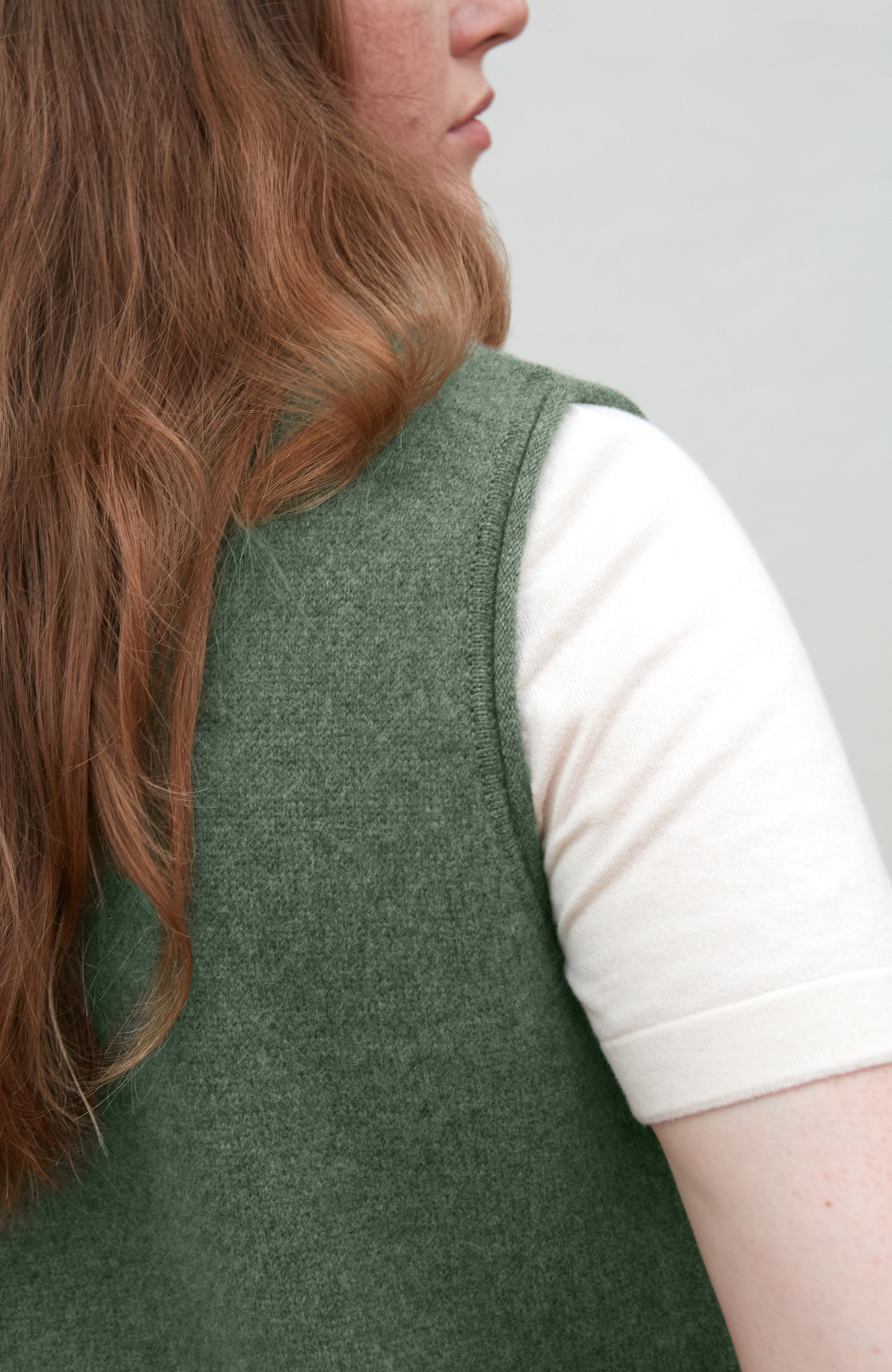 Womens Lambswool Knitted Gilet