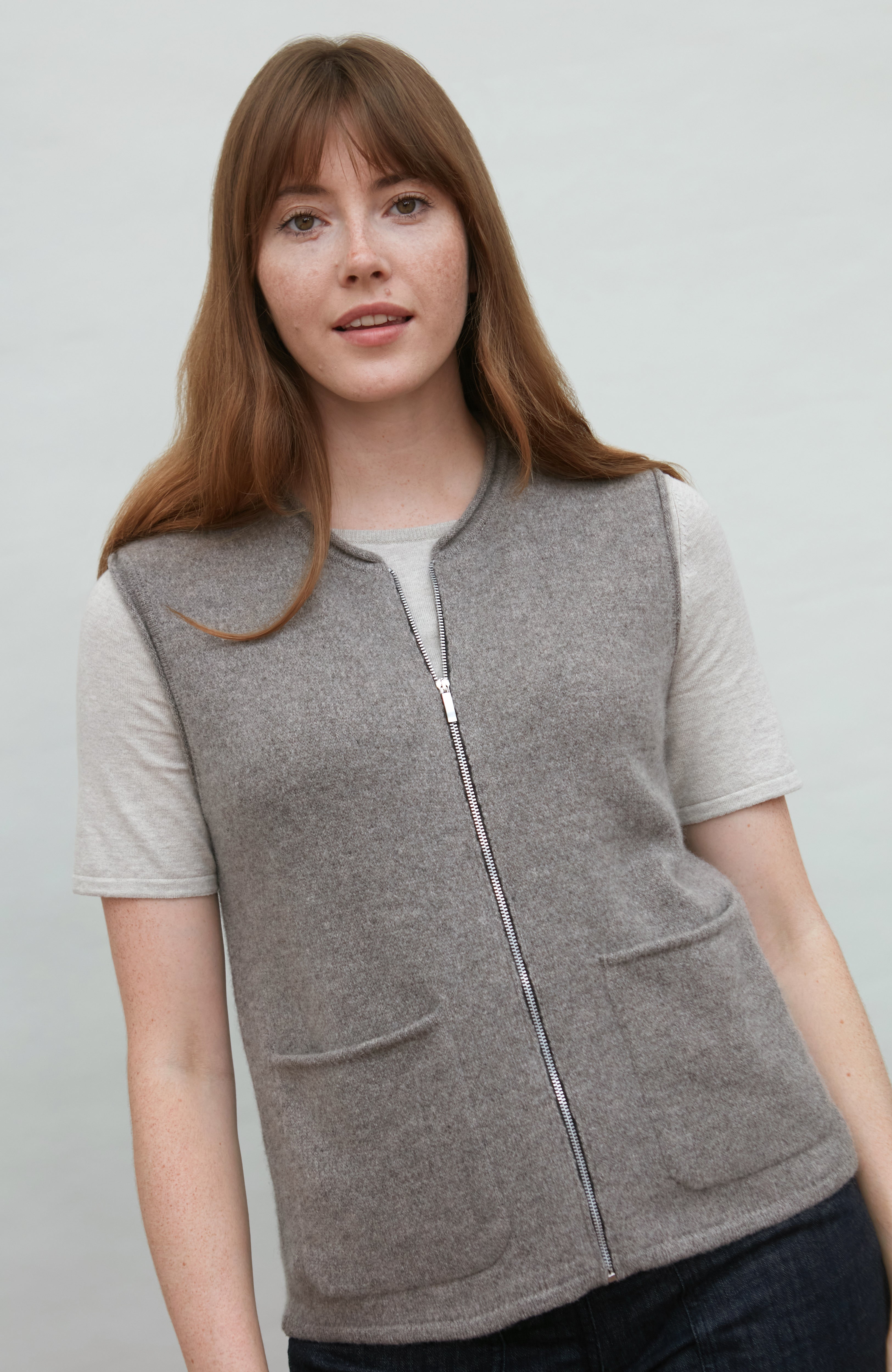 Womens Lambswool Knitted Gilet