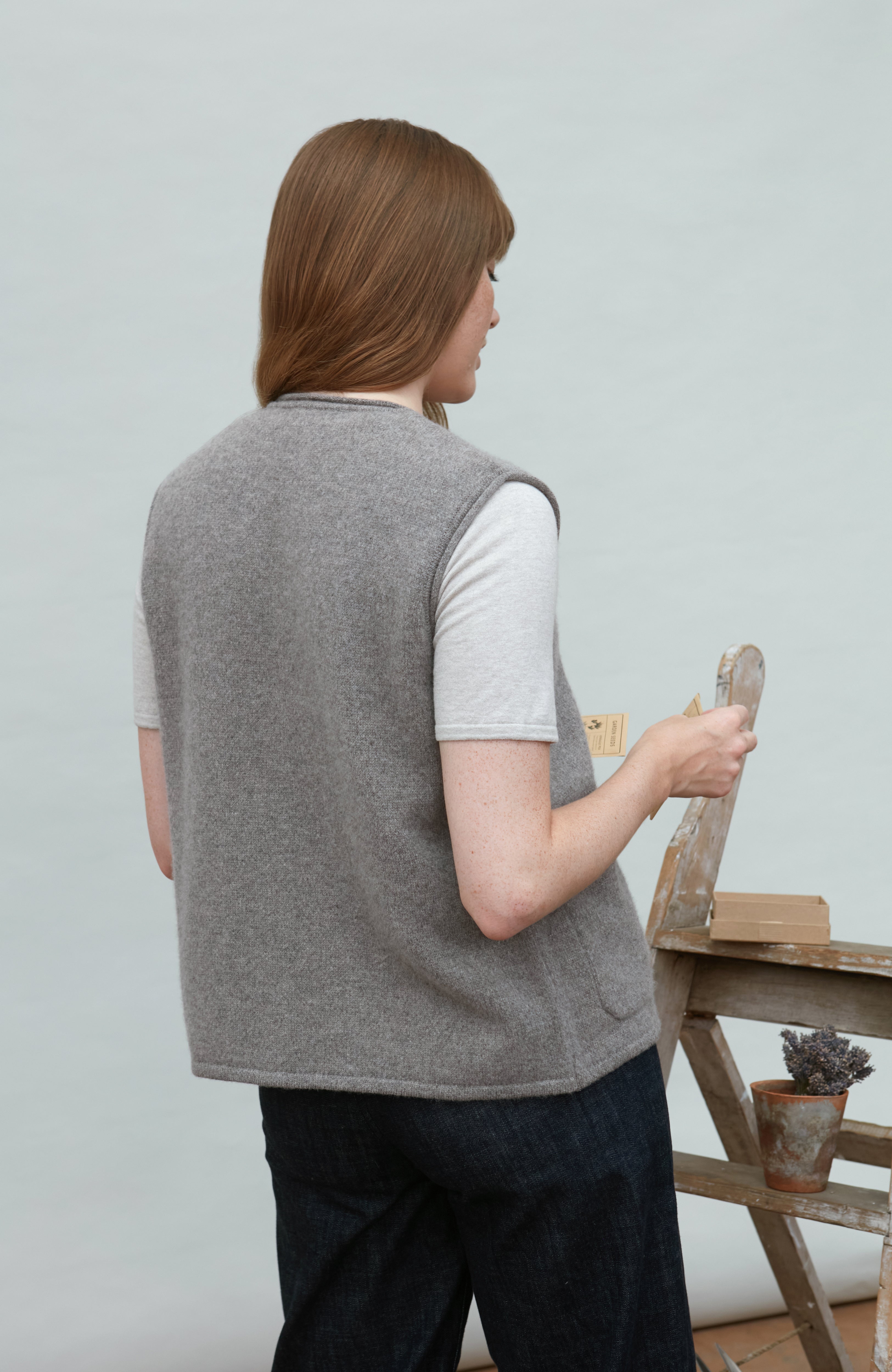 Womens Lambswool Knitted Gilet
