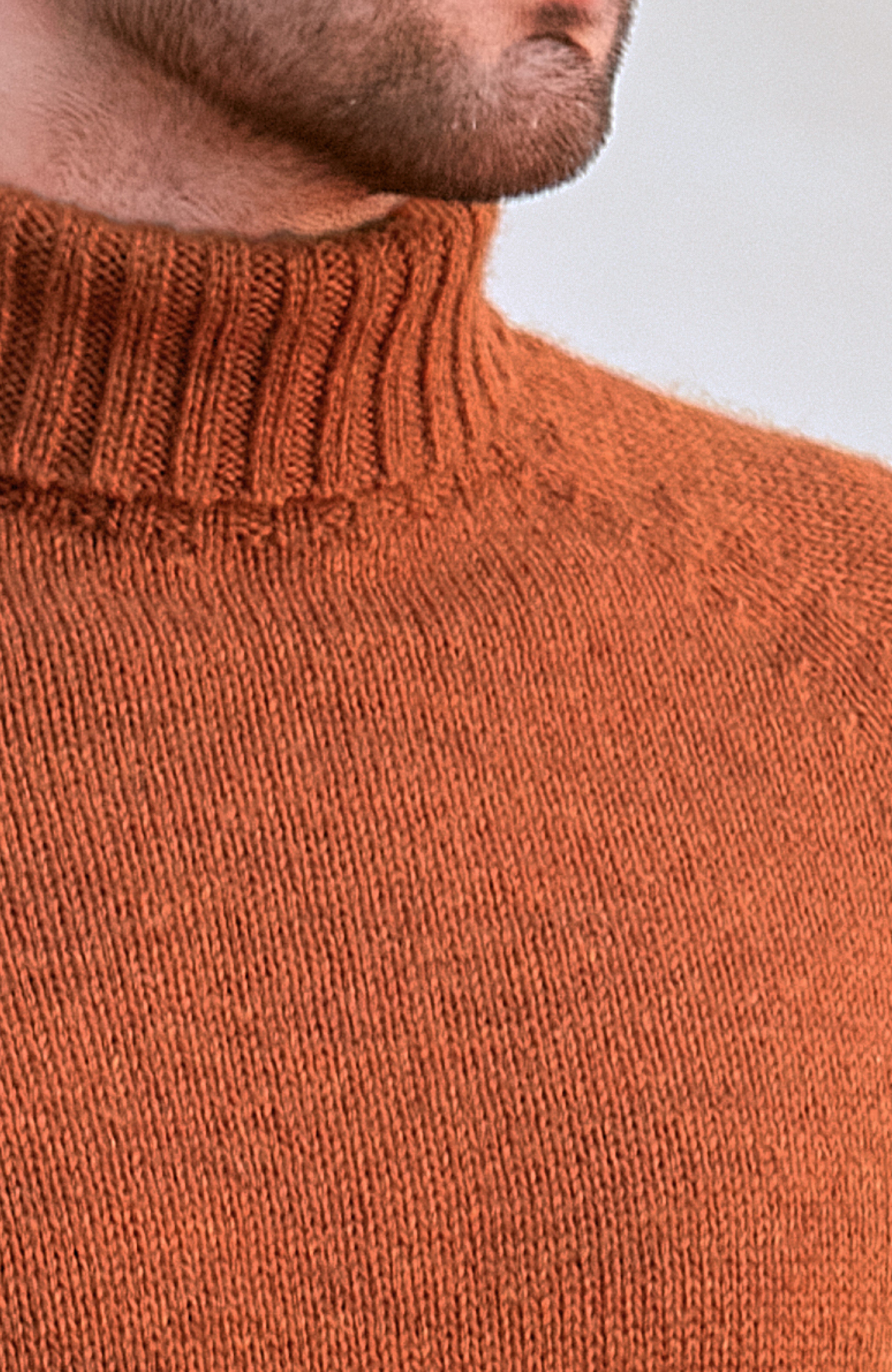 Mens British Wool Fishermans Roll Neck Jumper