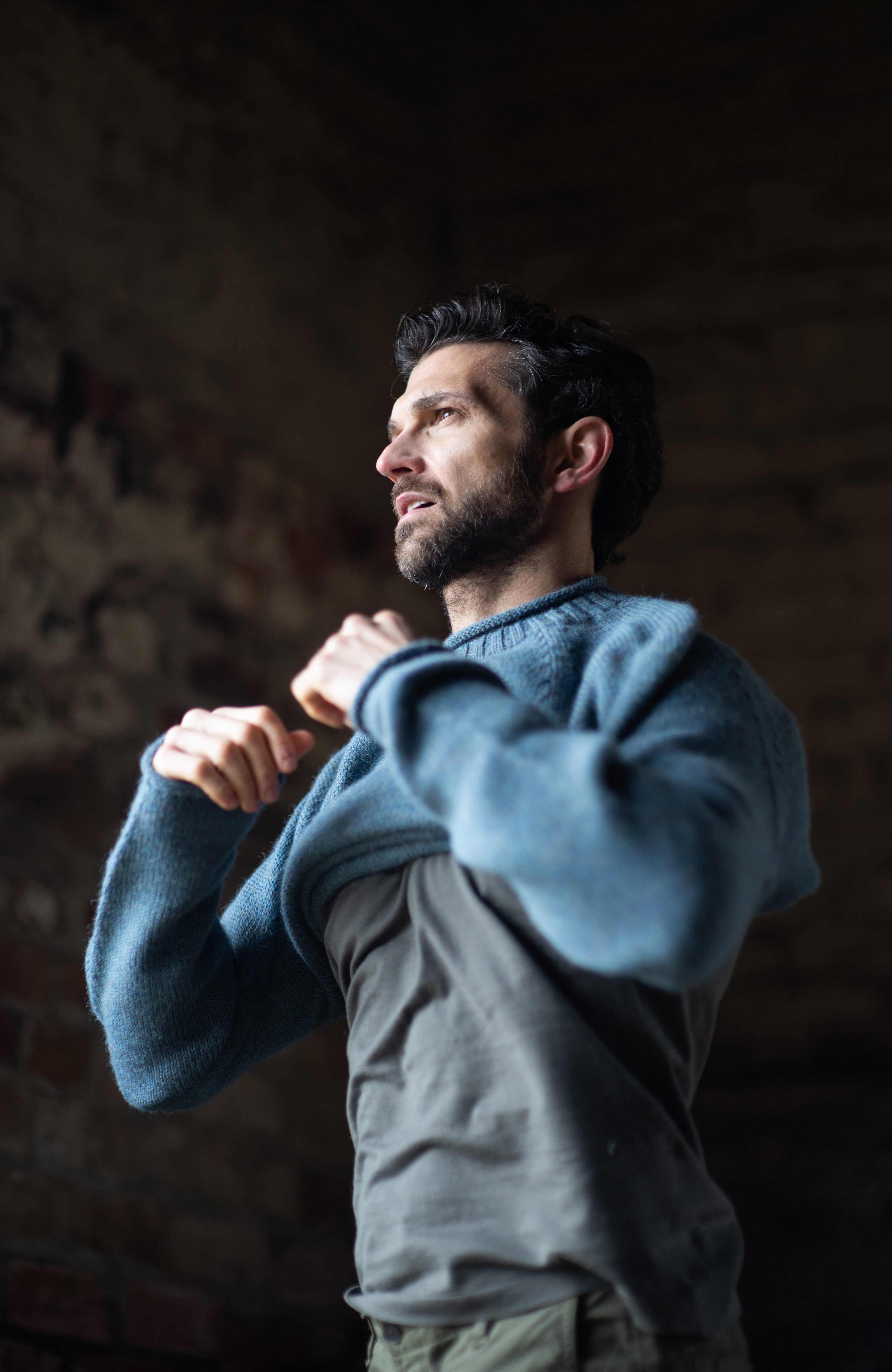 Mens British Wool Fishermans Crew Neck Jumper