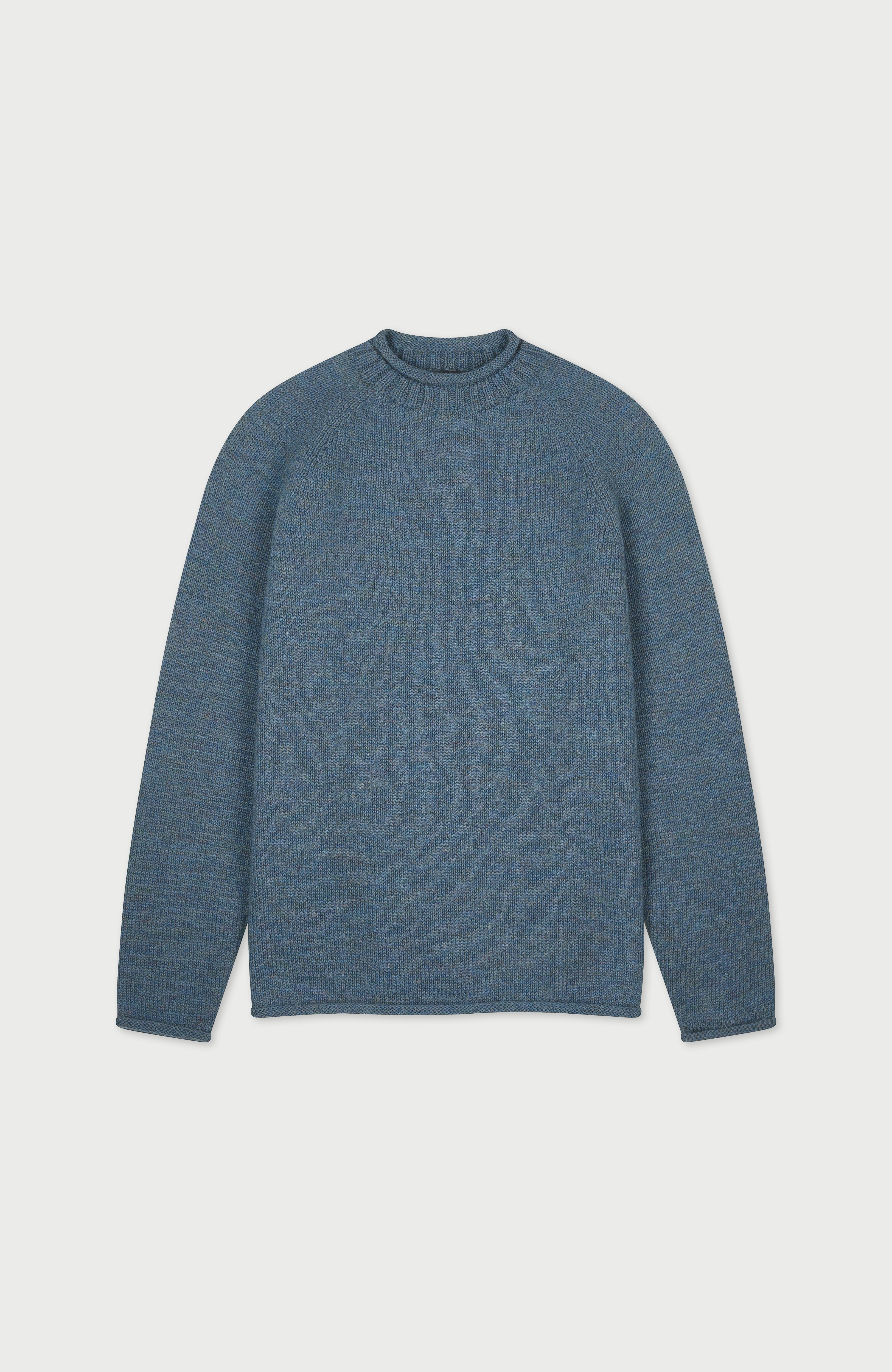 Mens British Wool Fishermans Crew Neck Jumper