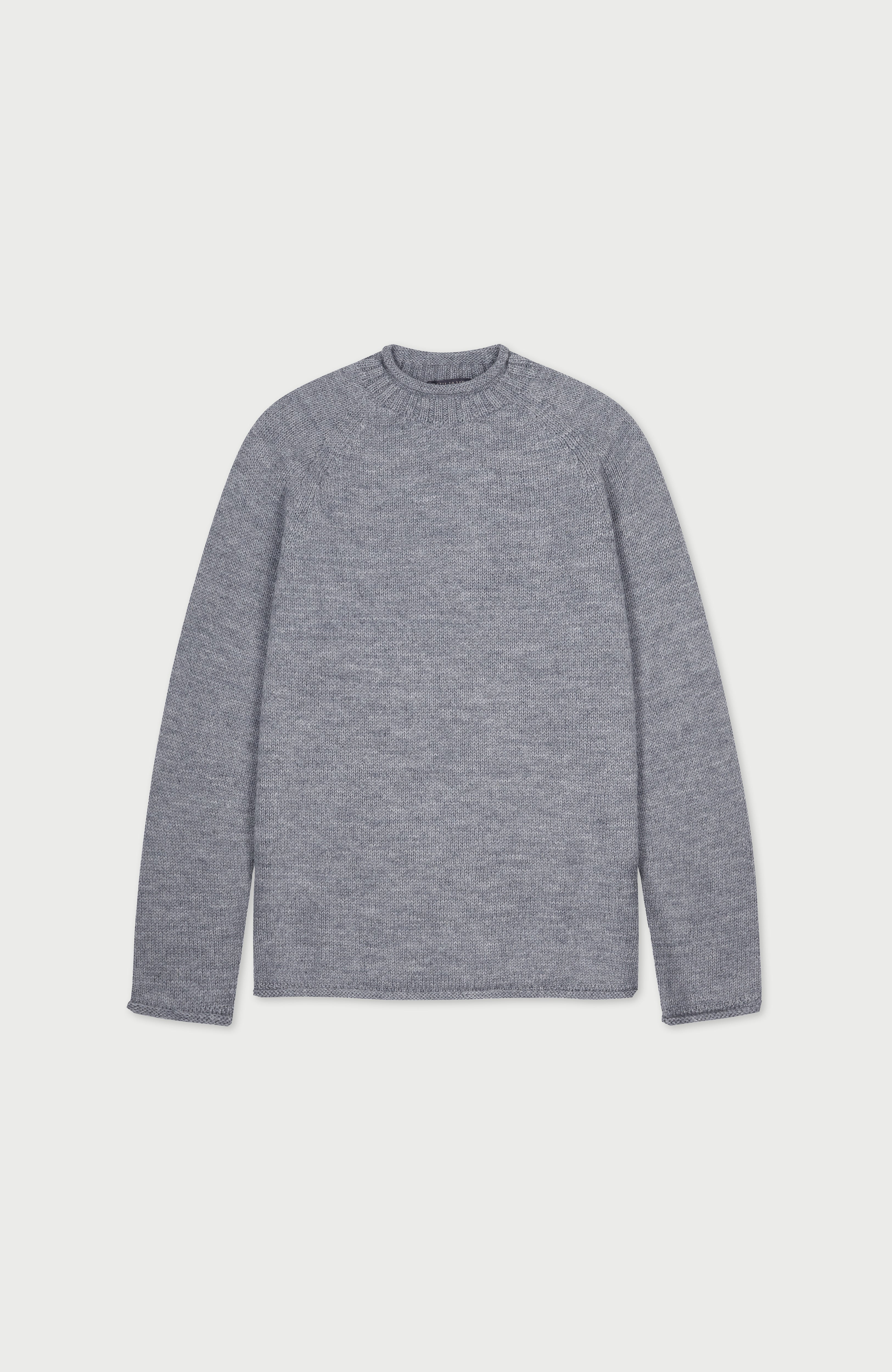 Mens British Wool Fishermans Crew Neck Jumper