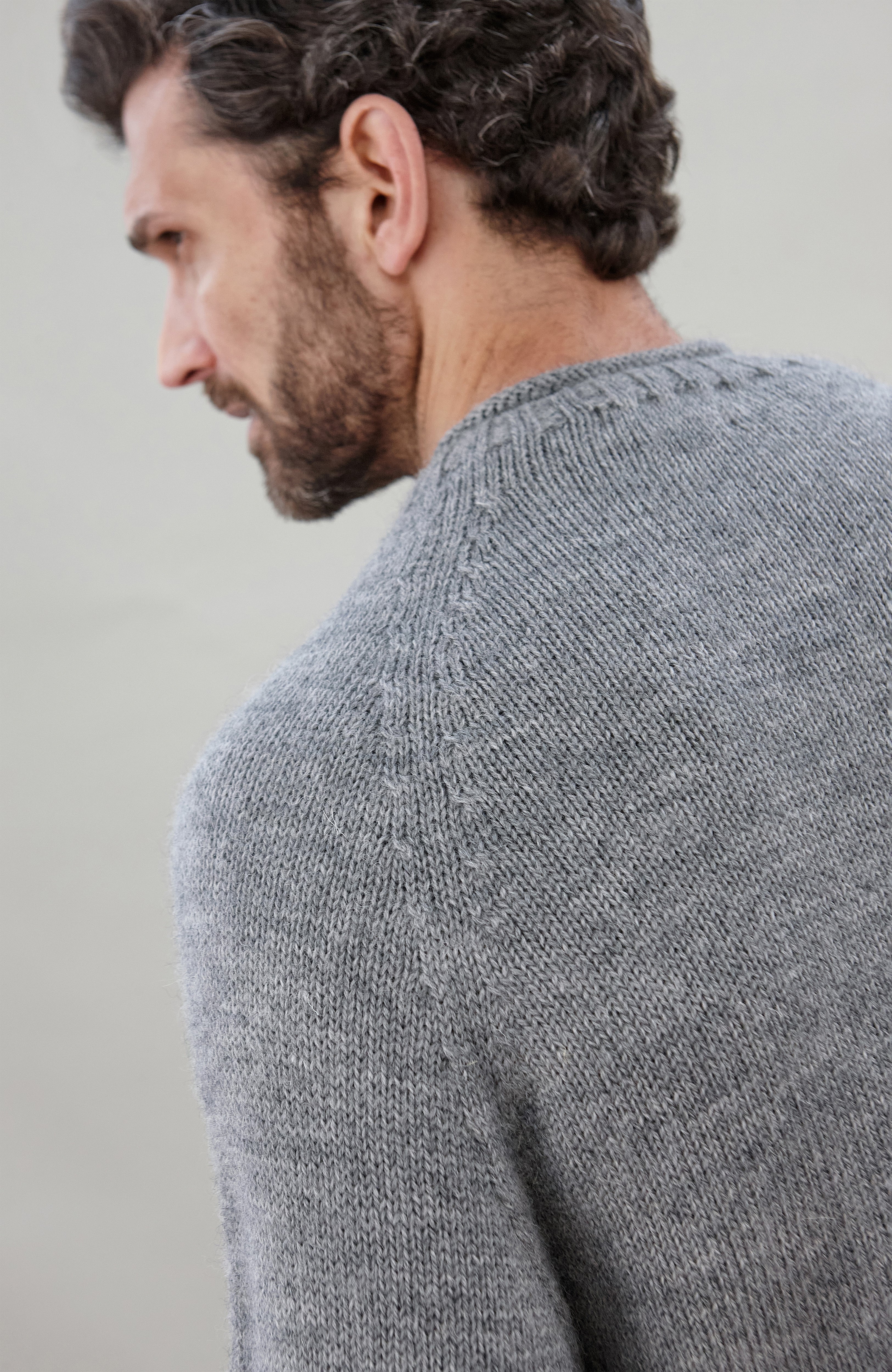 Mens British Wool Fishermans Crew Neck Jumper