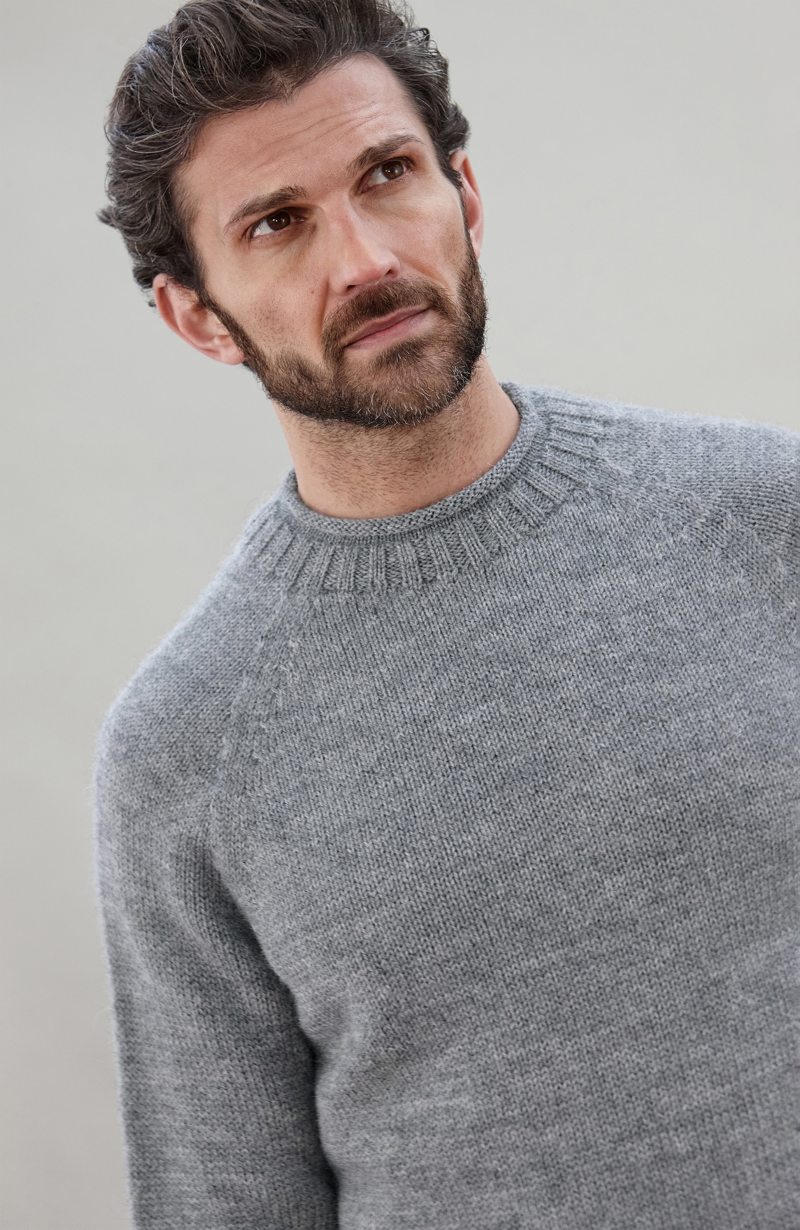 Mens British Wool Fishermans Crew Neck Jumper