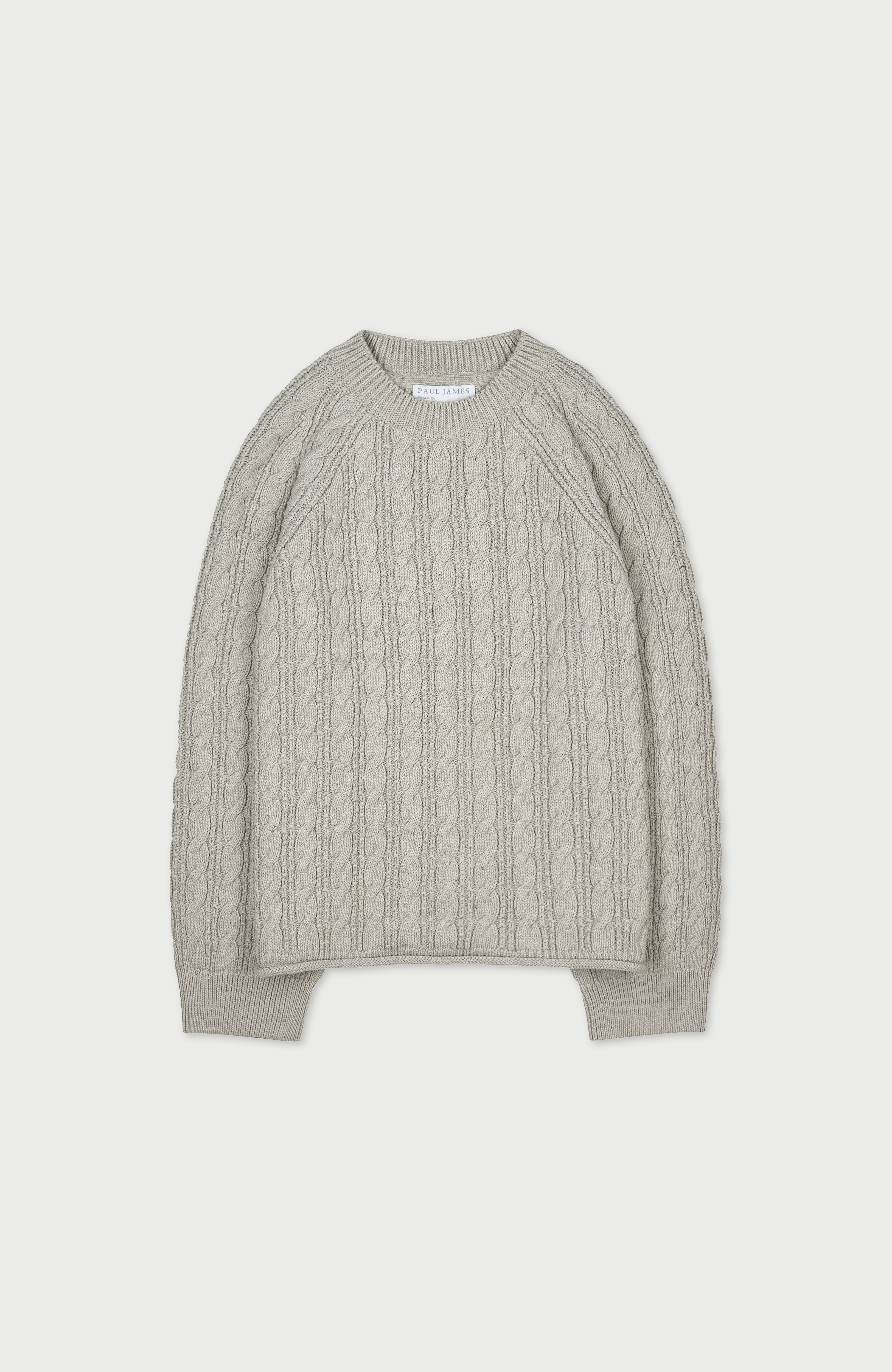 Womens Heavyweight Cotton Textured Cable Jumper