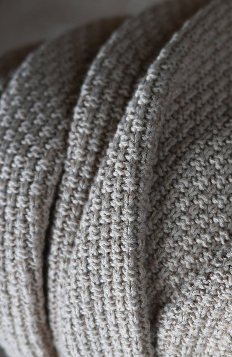 Womens Midweight Cotton Moss Stitch Jumper