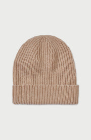 100% Cashmere Ribbed Beanie Hat