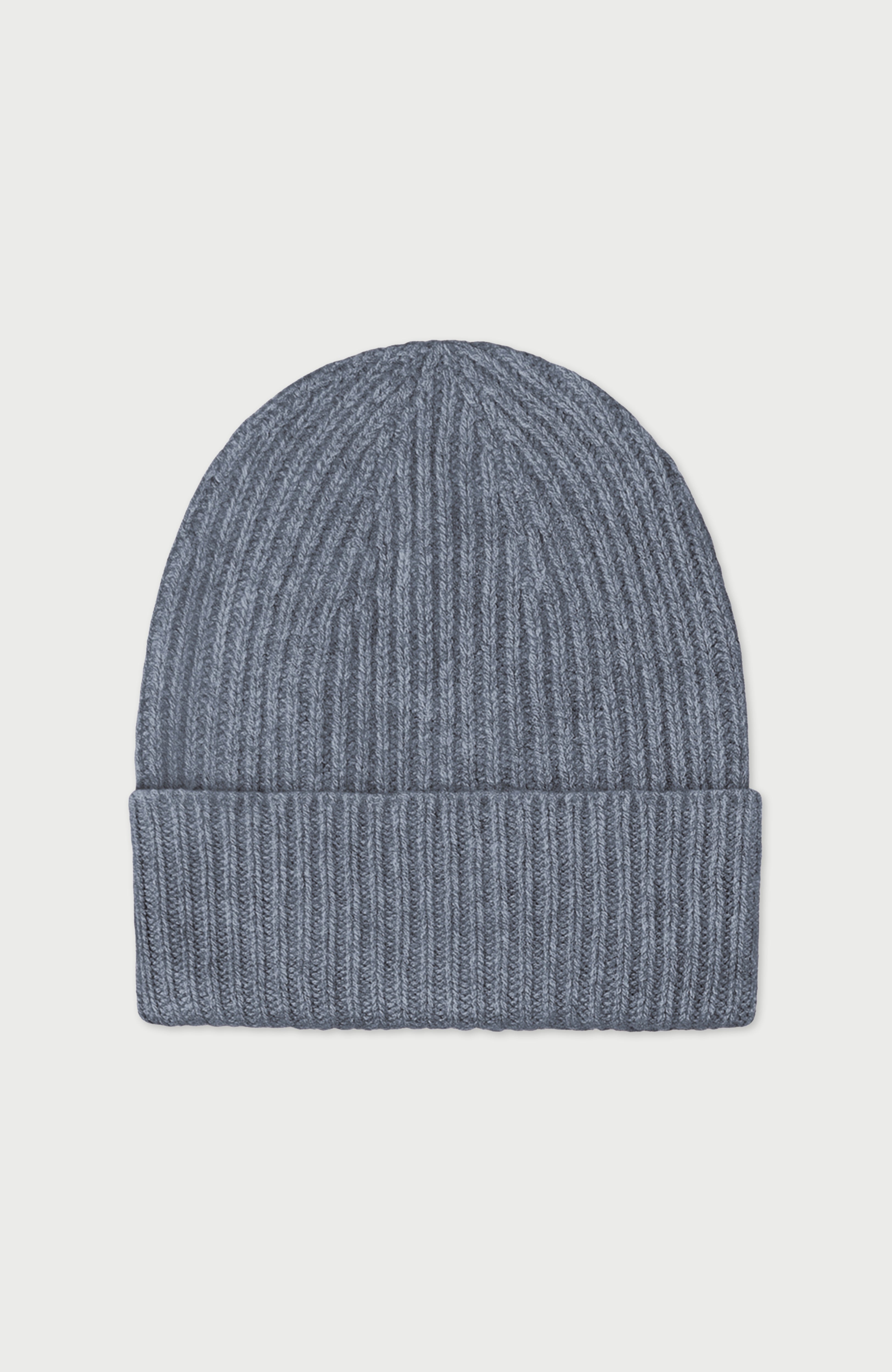 100% Cashmere Ribbed Beanie Hat