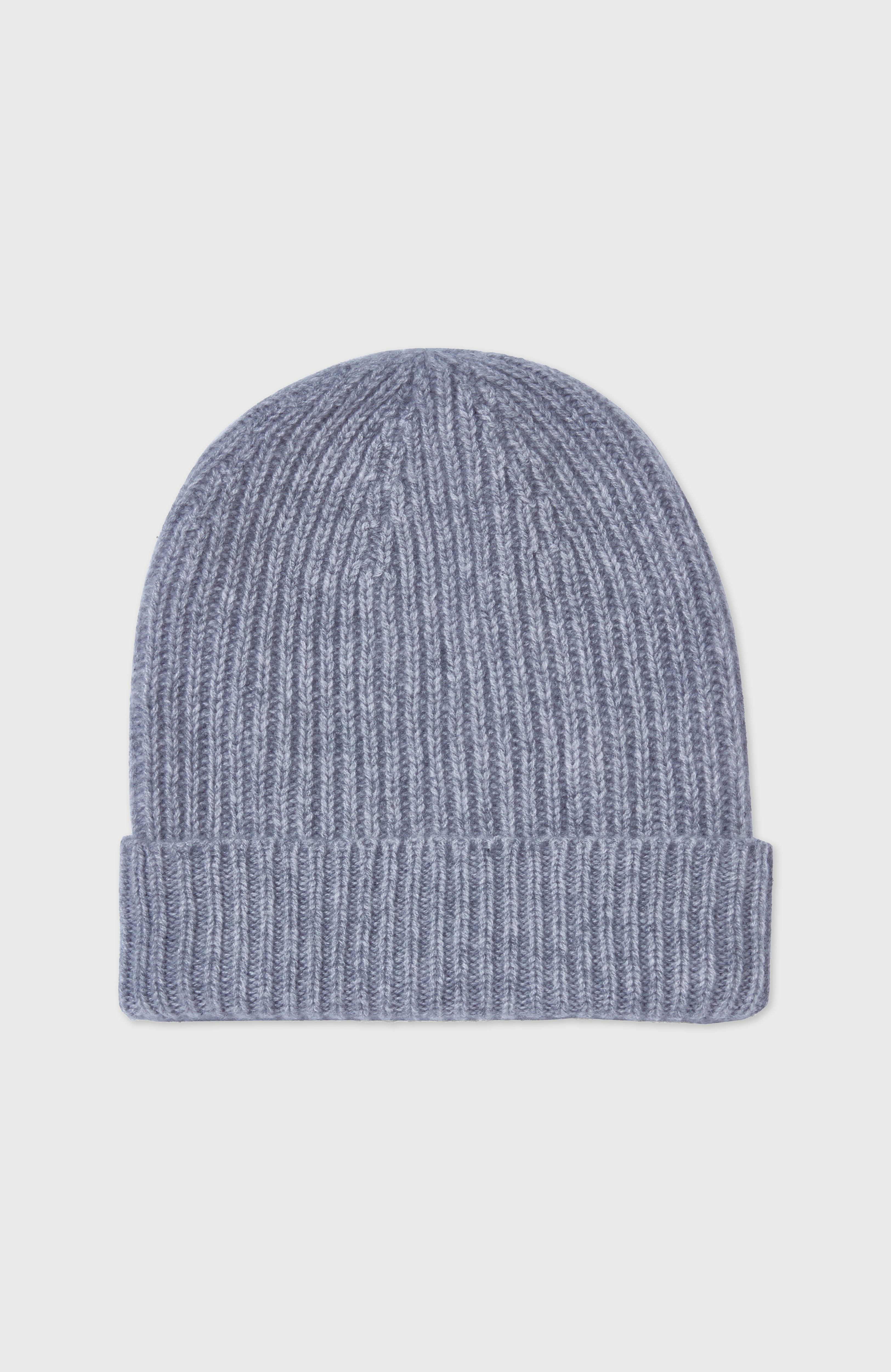 100% Cashmere Ribbed Beanie Hat