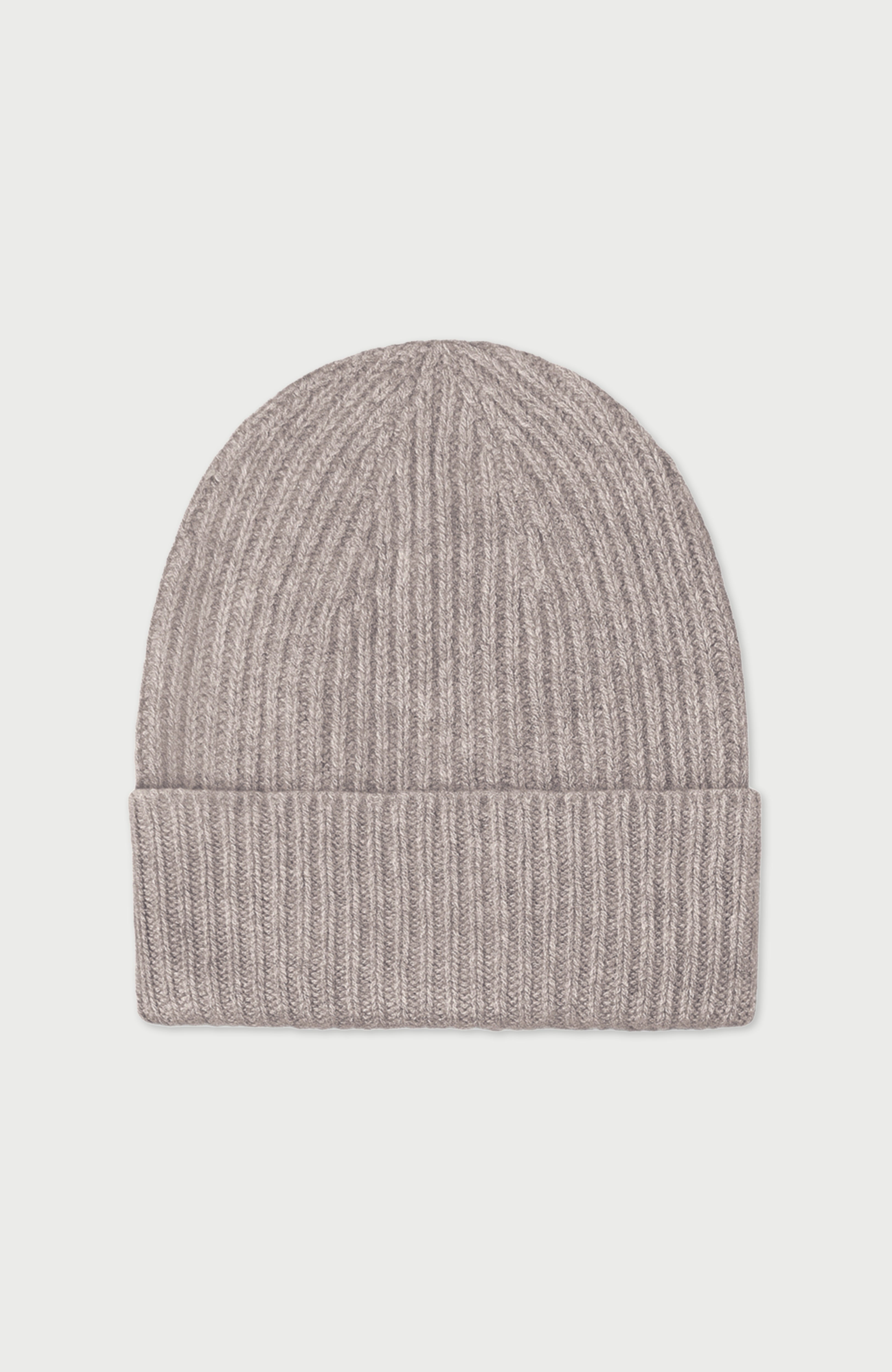100% Cashmere Ribbed Beanie Hat
