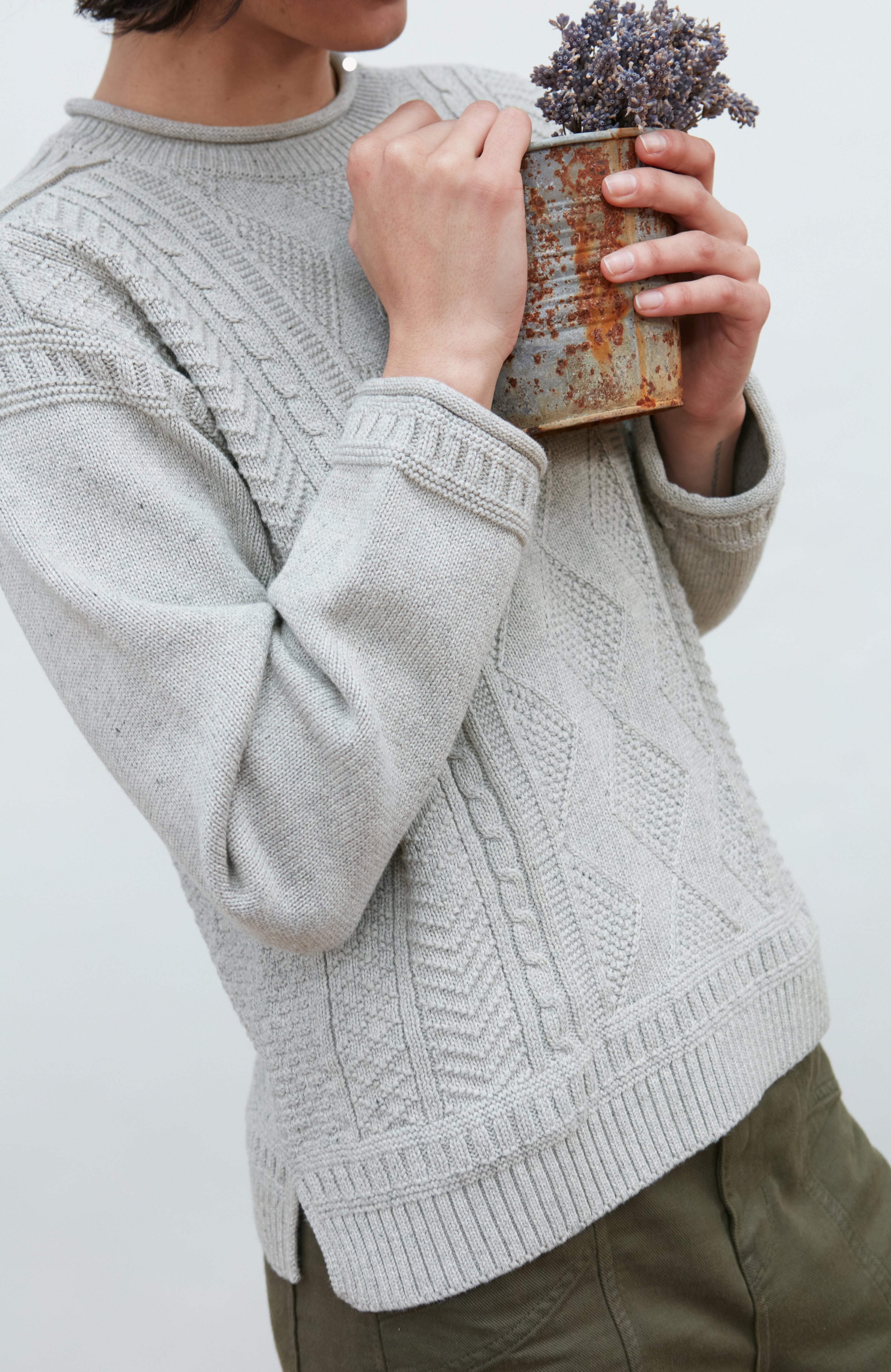 Womens Midweight Cotton Gansey Jumper