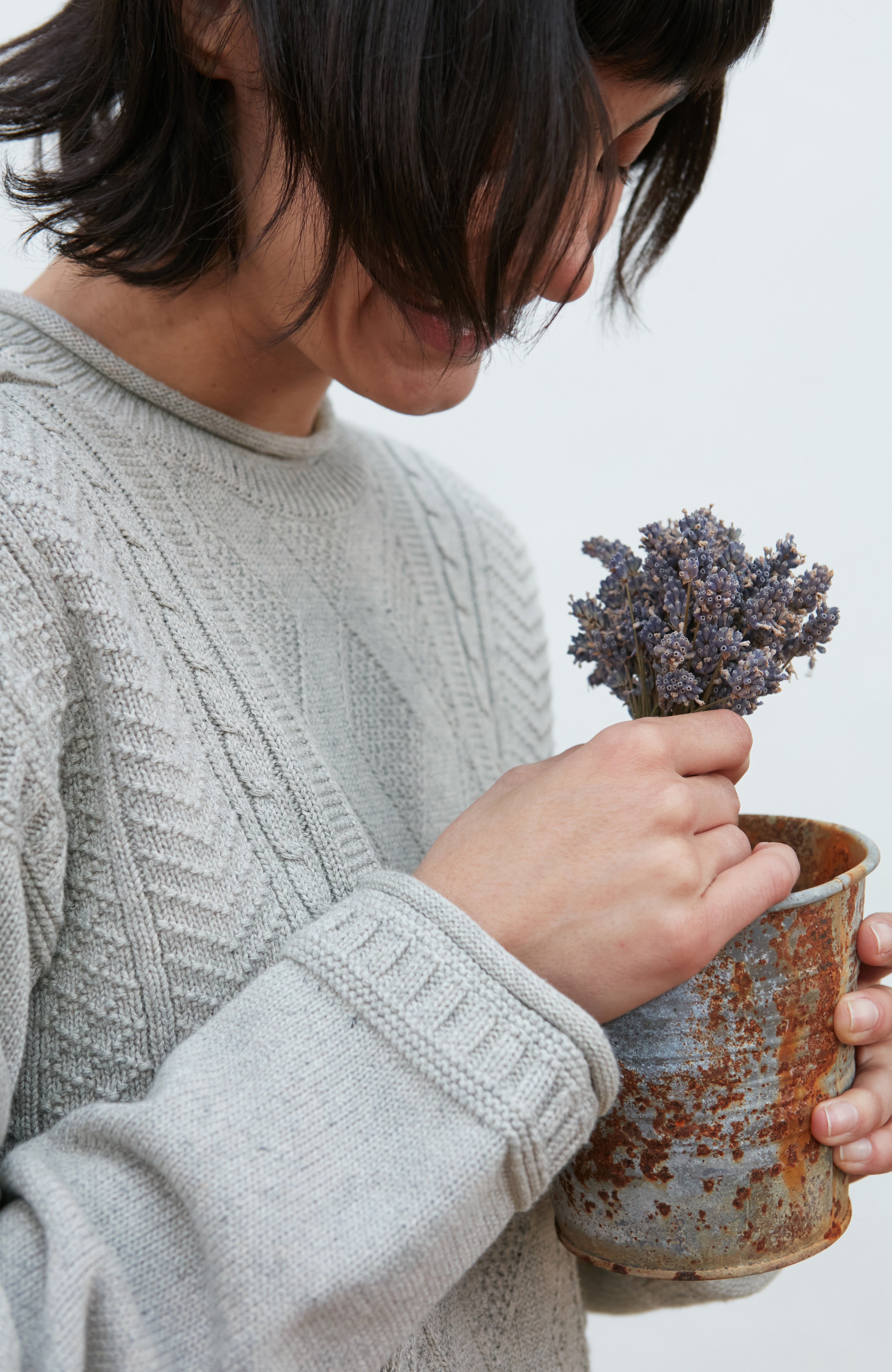 Womens Midweight Cotton Gansey Jumper