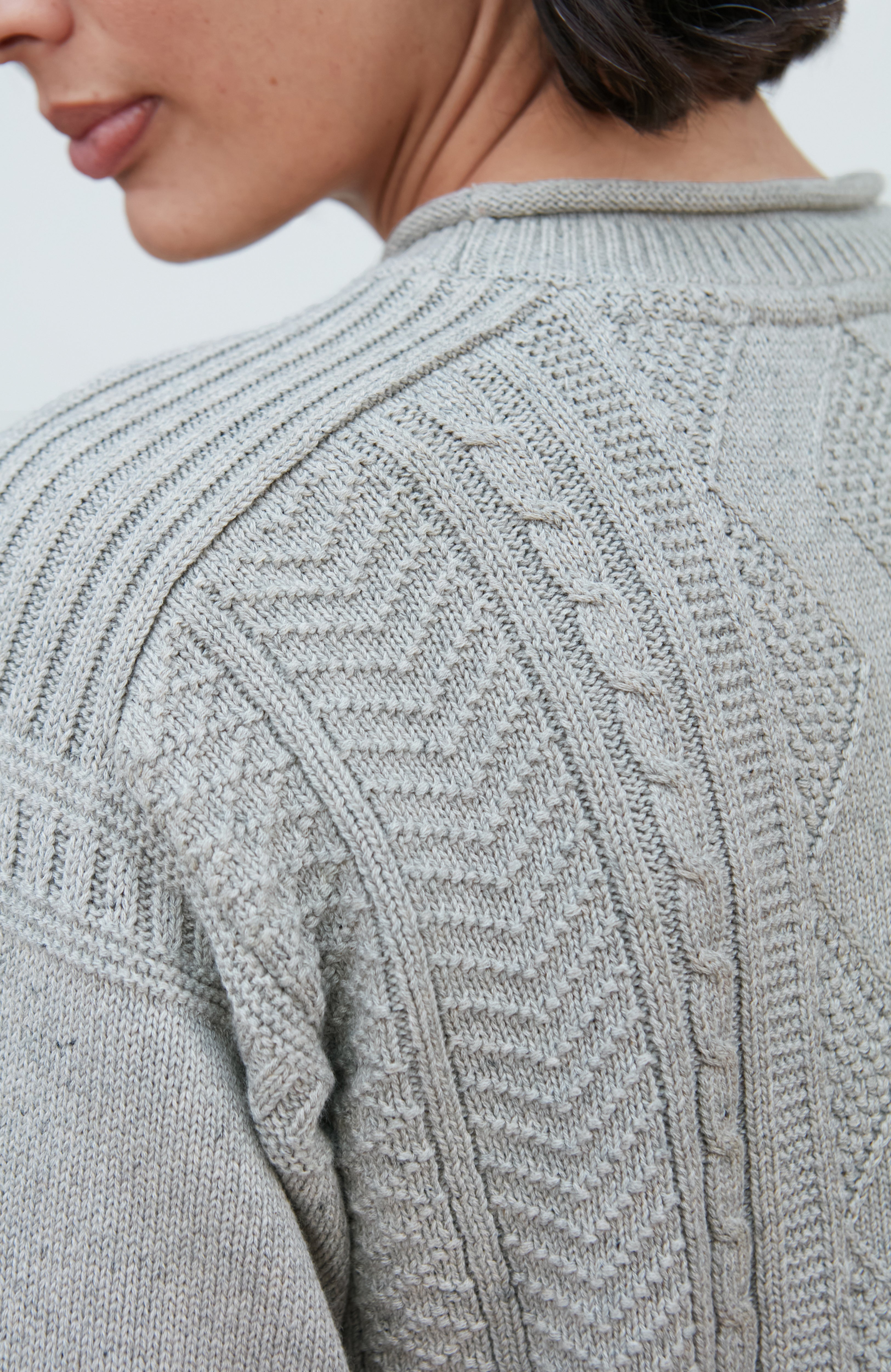 Womens Midweight Cotton Gansey Jumper