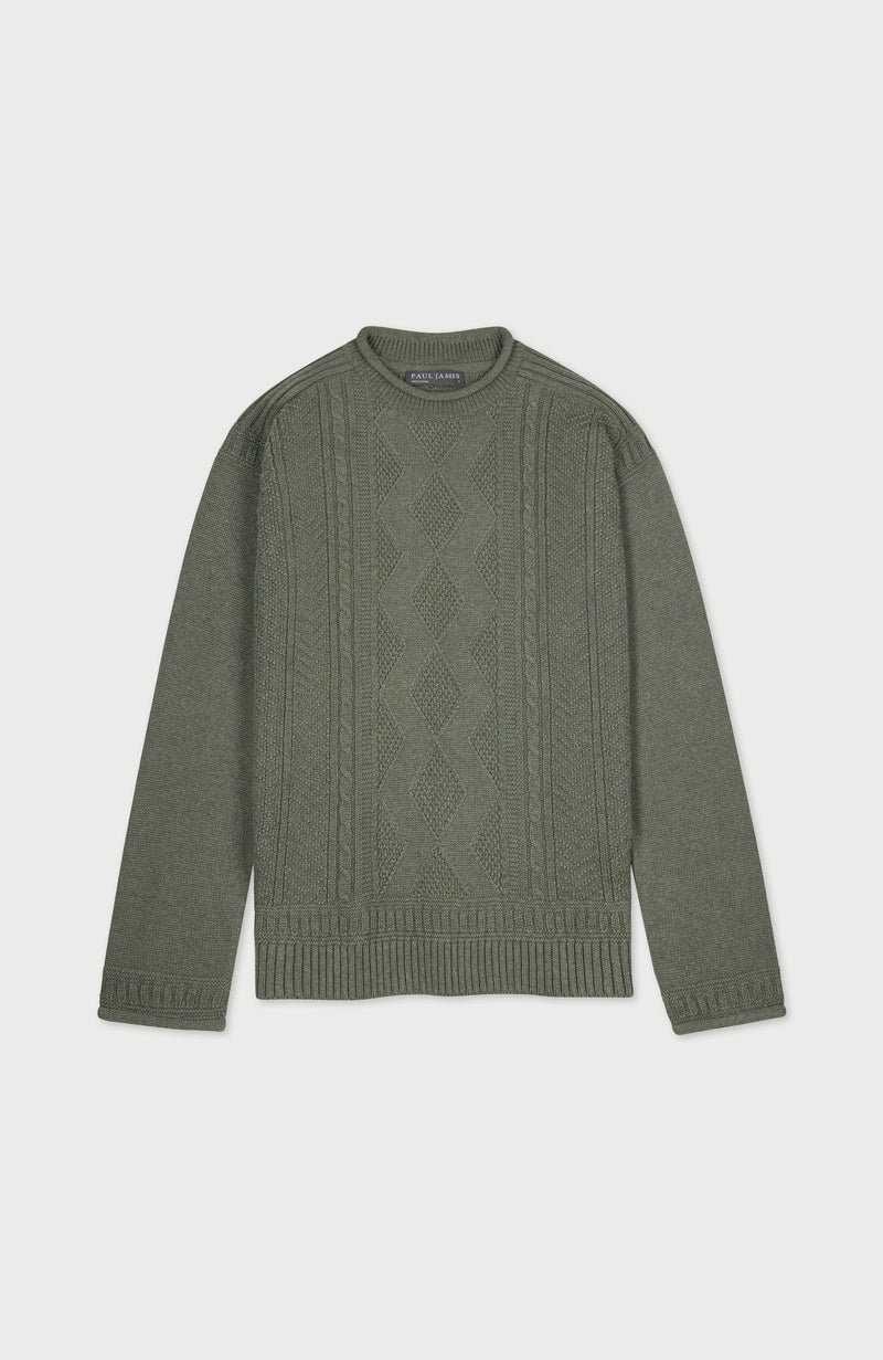 Womens Midweight Cotton Gansey Jumper