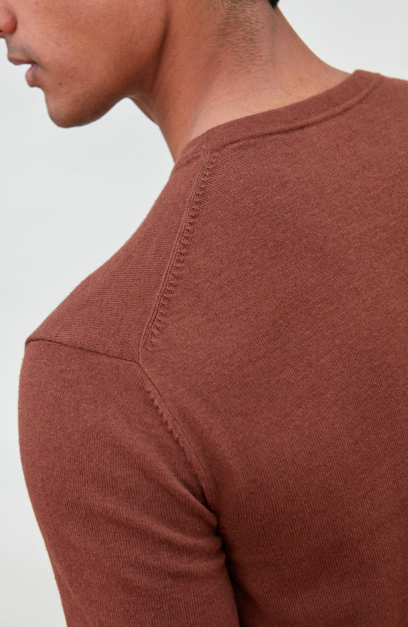 Mens Lightweight Organic Cotton Linen Short Sleeve Jumper