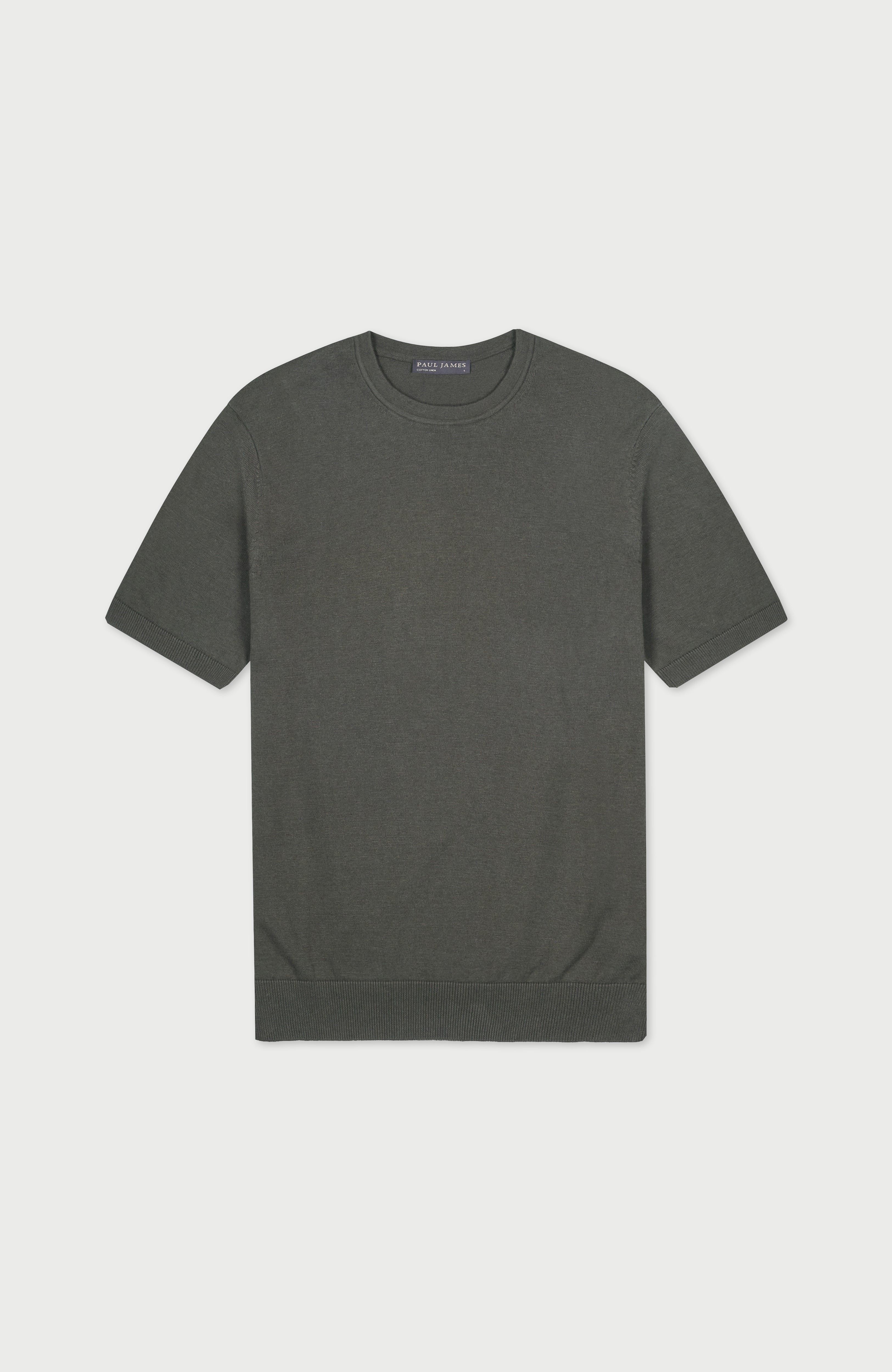 Mens Lightweight Organic Cotton Linen Short Sleeve Jumper